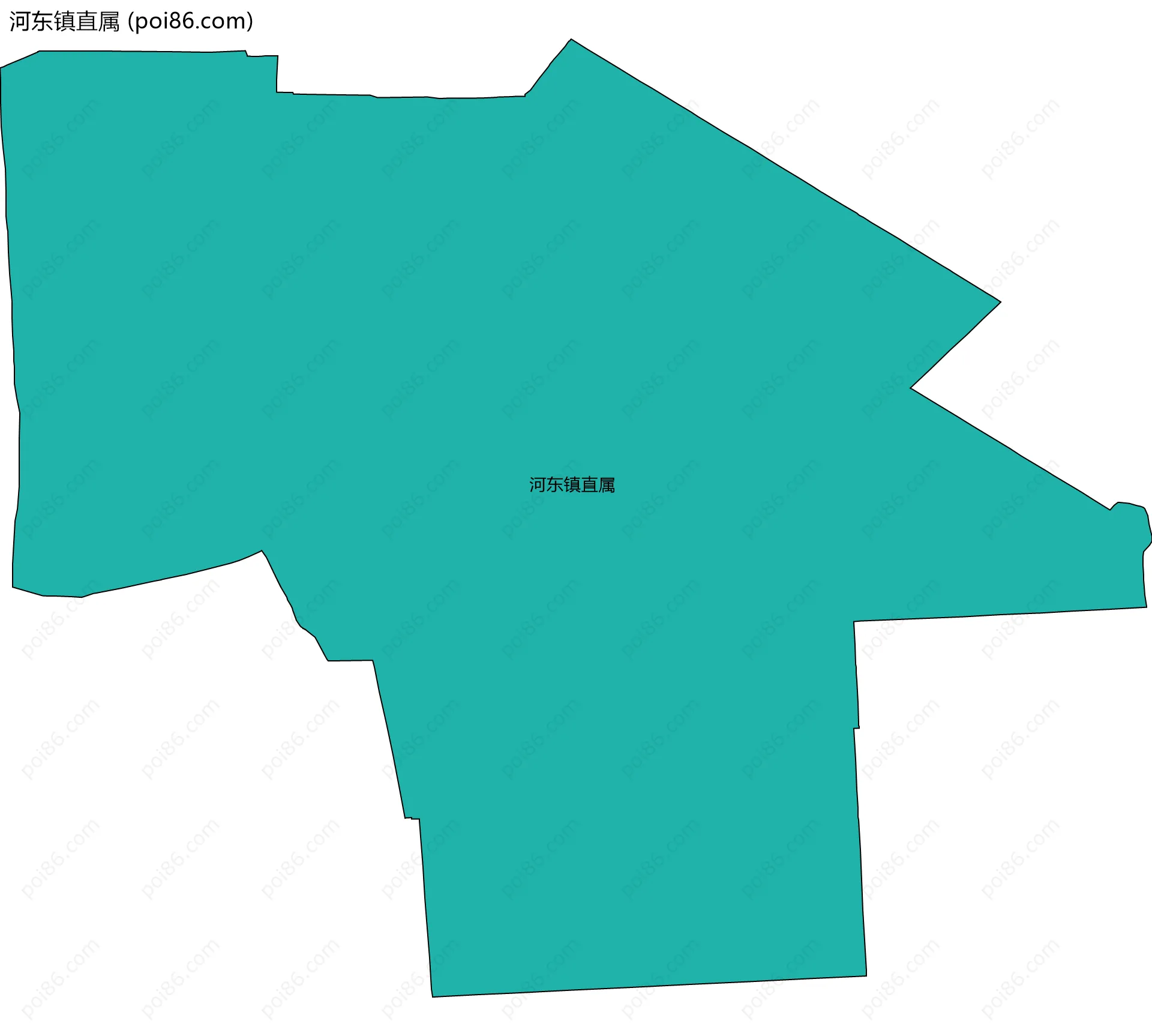 河东镇直属边界地图