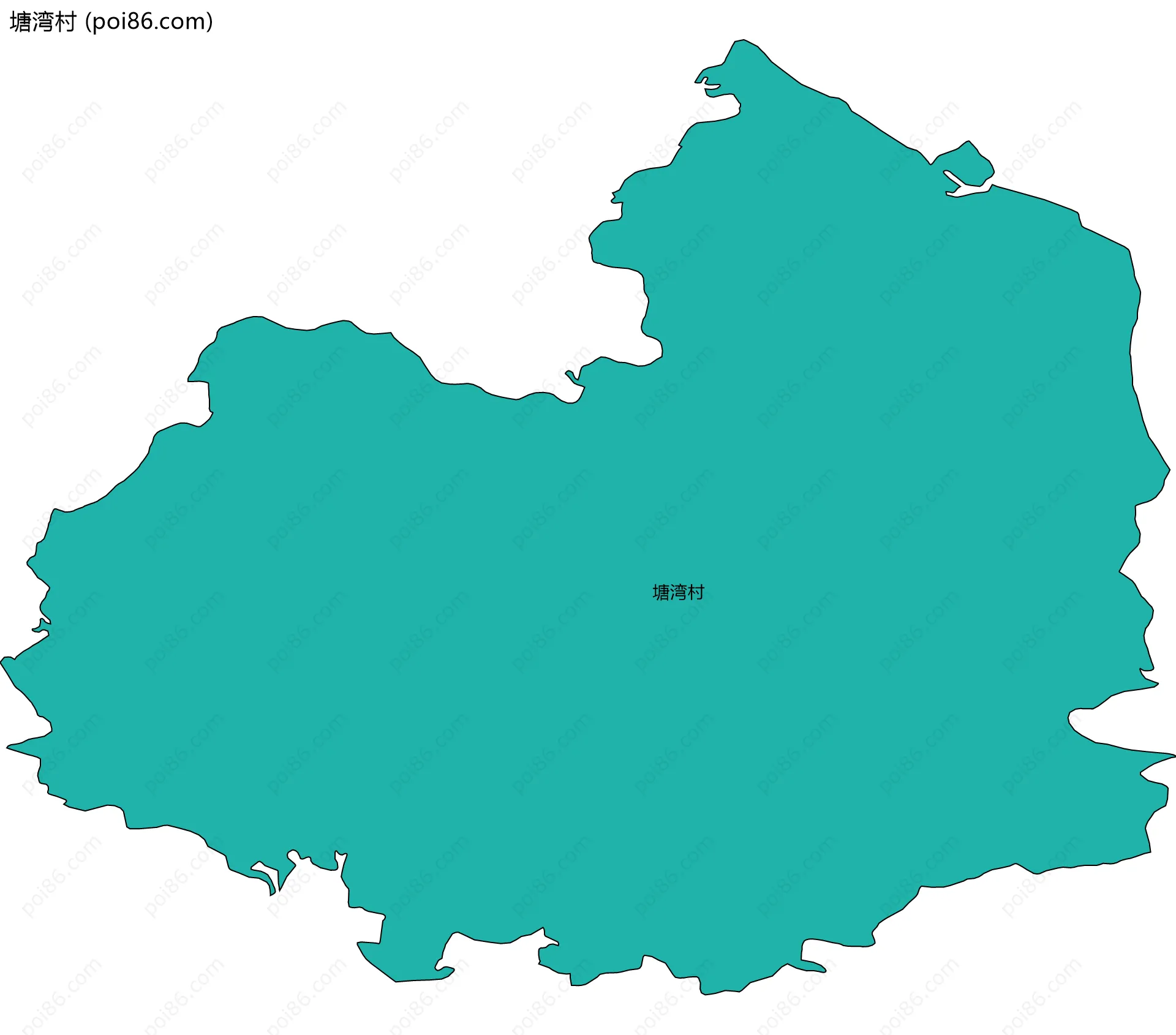 塘湾村边界地图