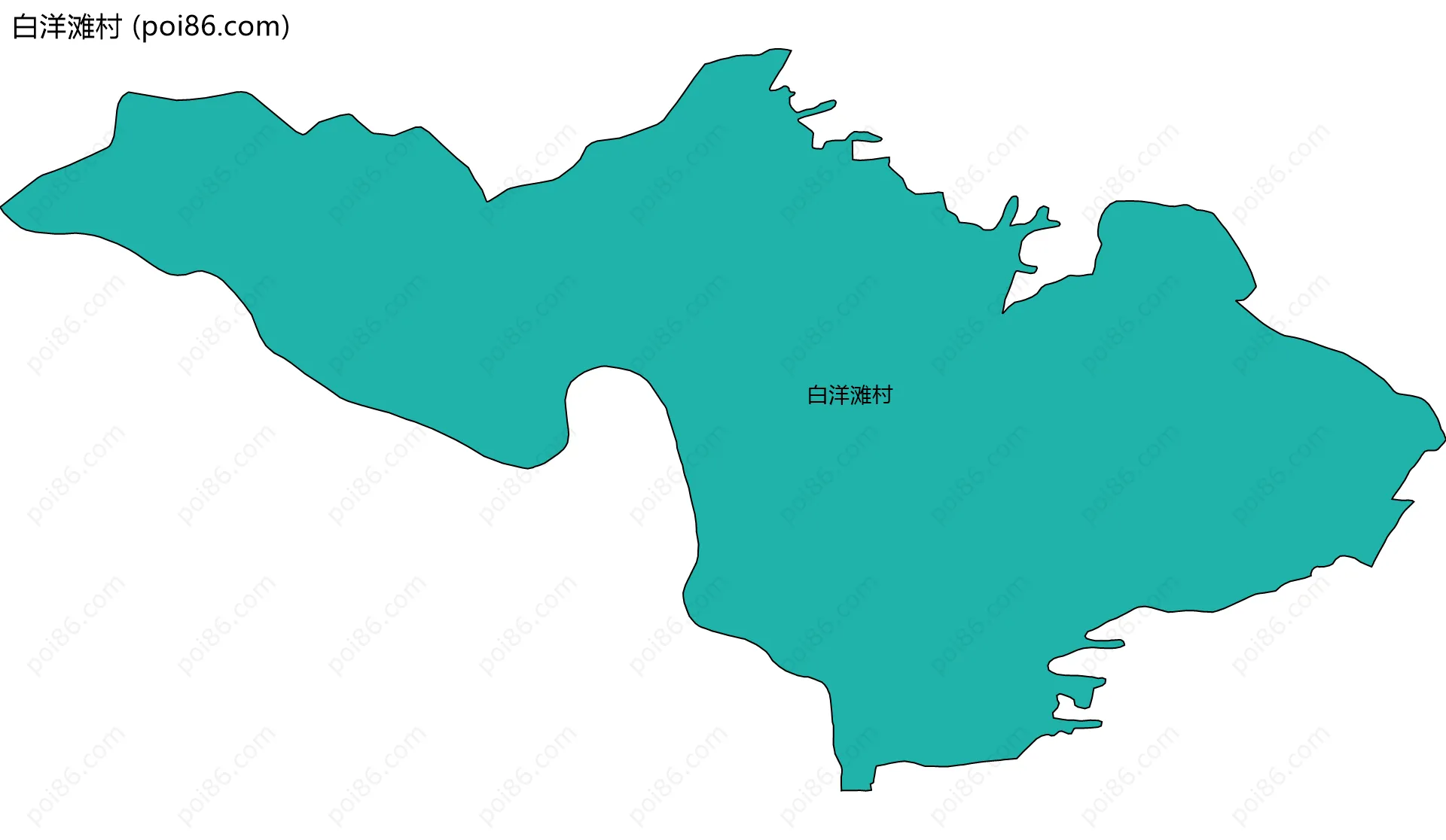 白洋滩村边界地图