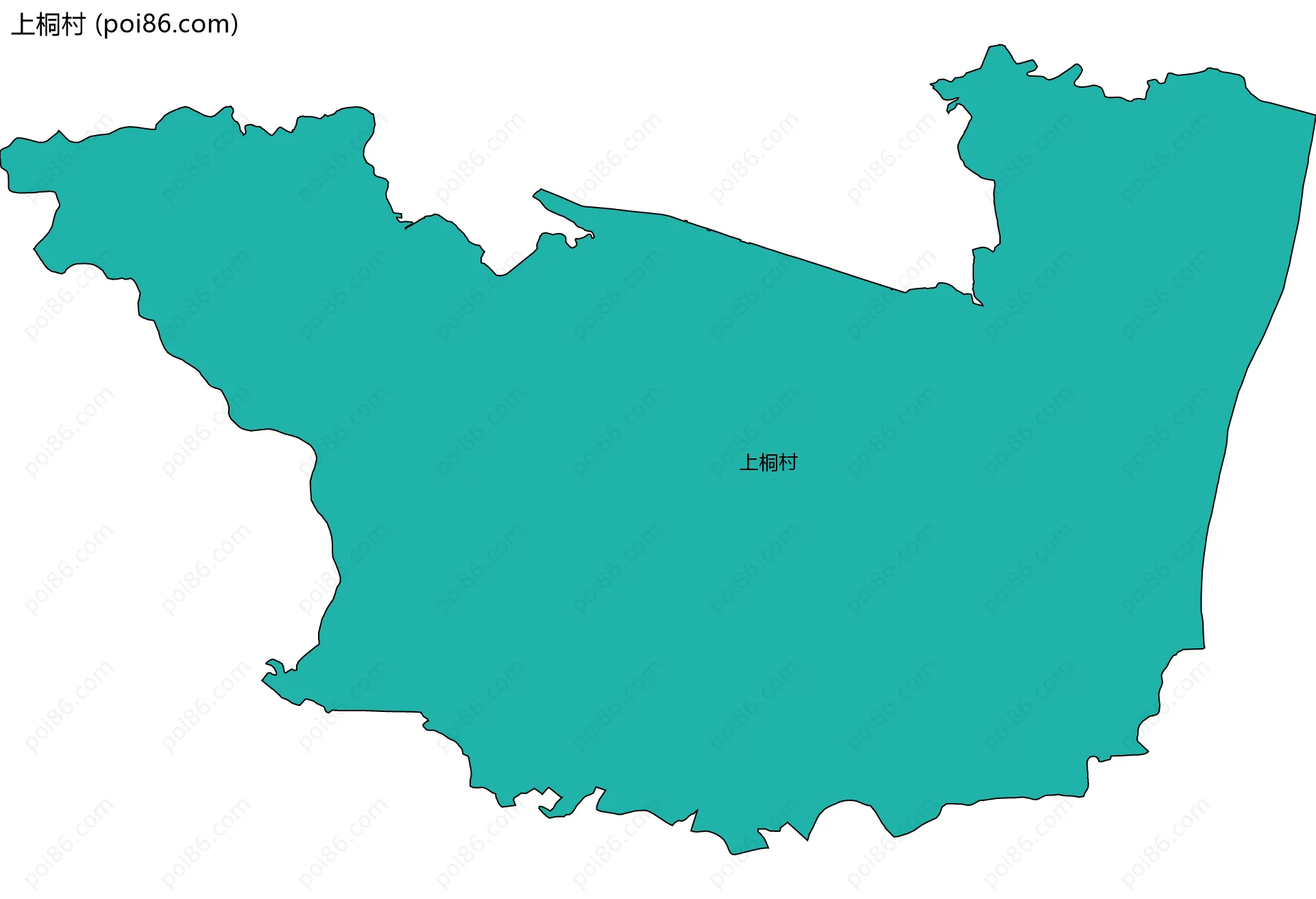 上桐村边界地图