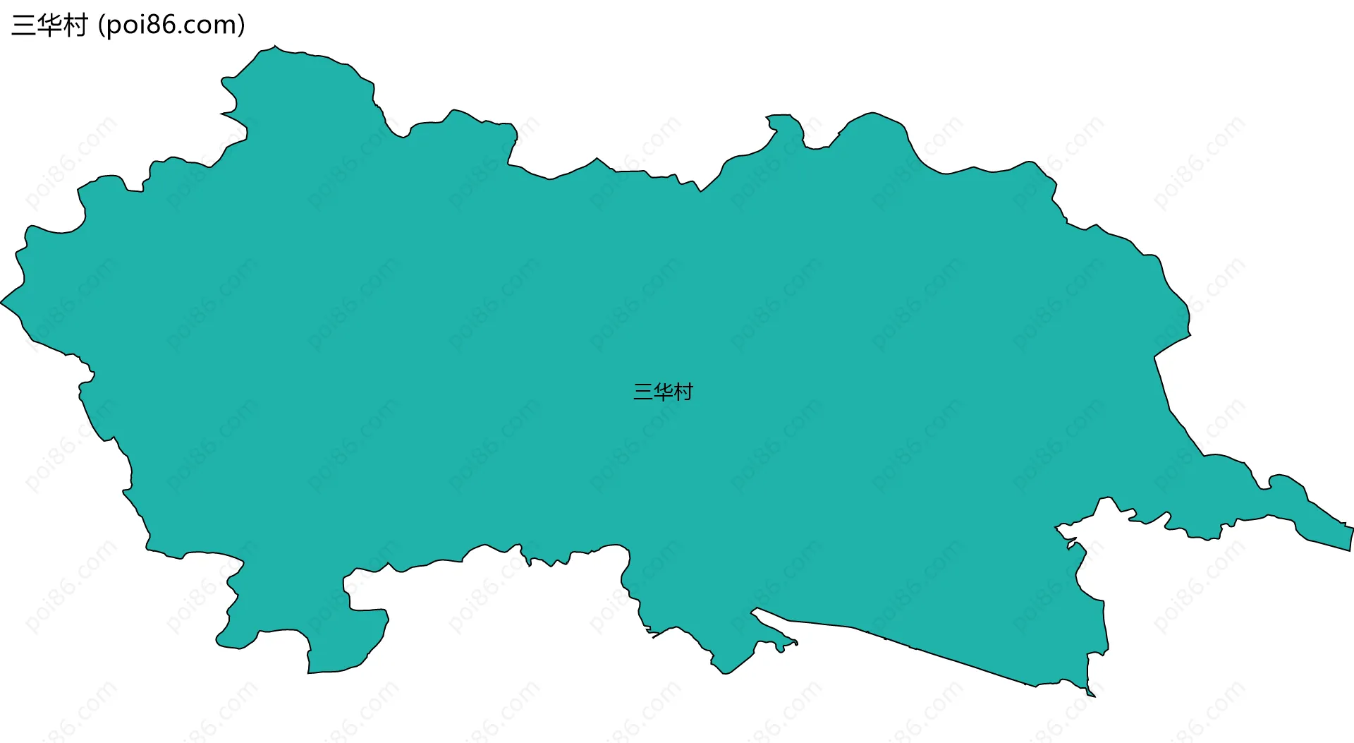 三华村边界地图