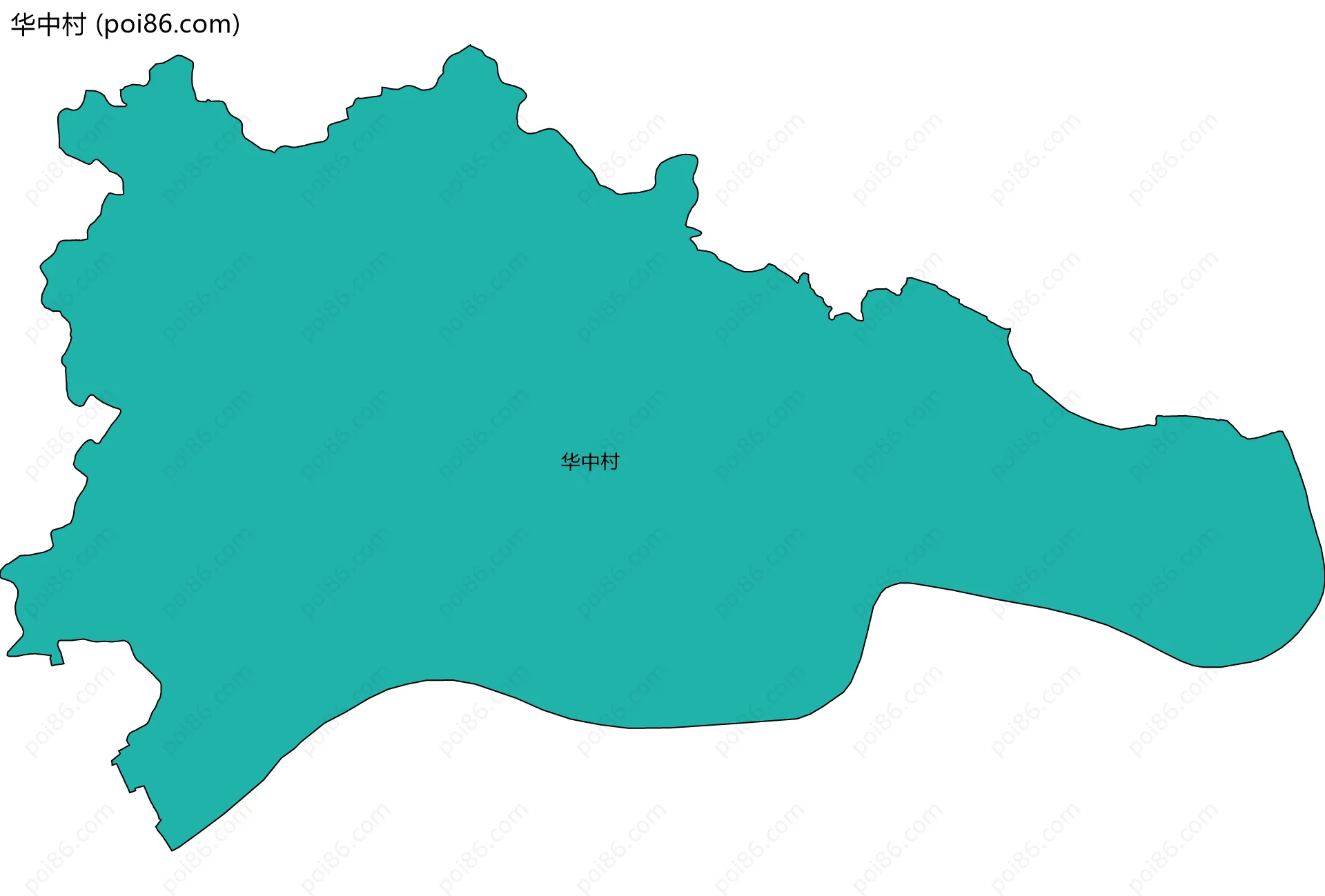 华中村边界地图