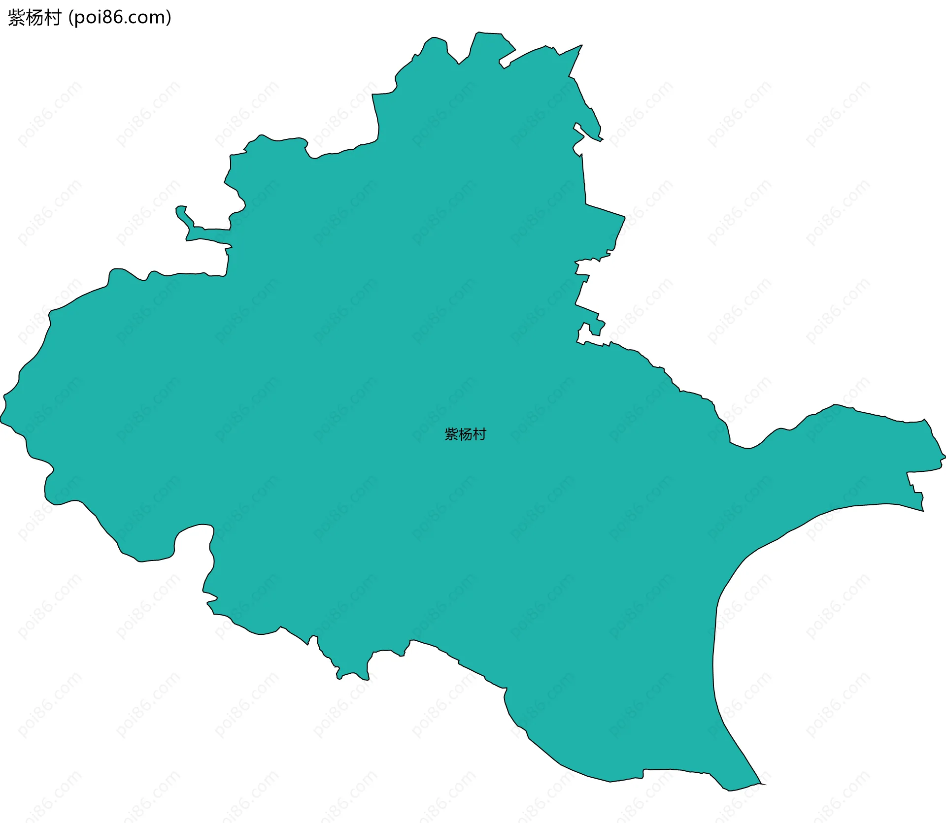 紫杨村边界地图