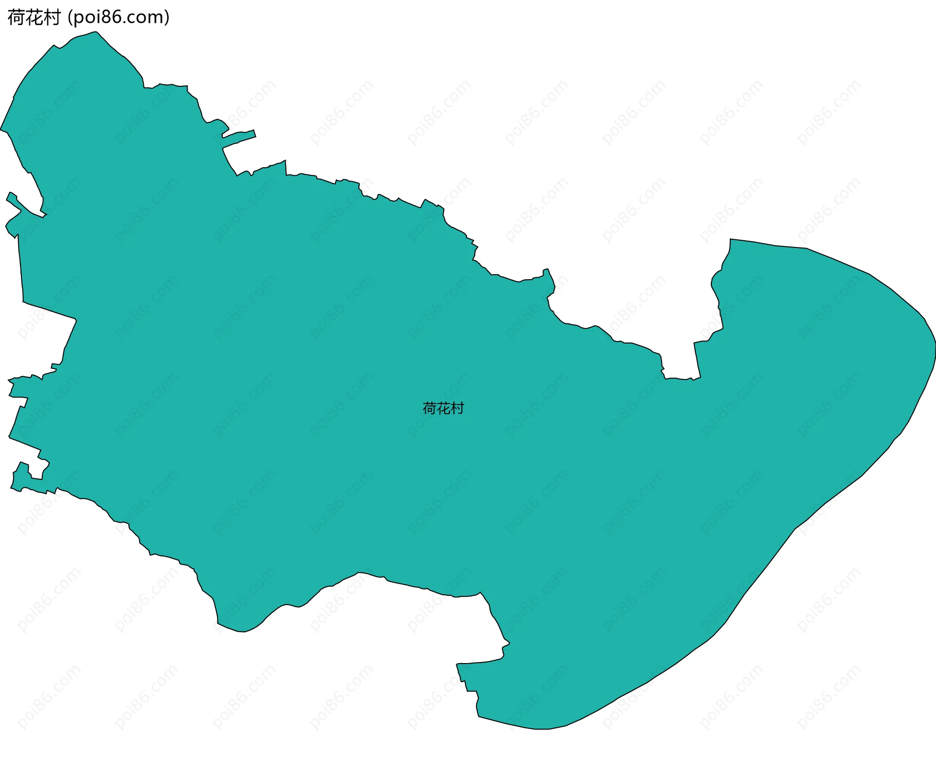 荷花村边界地图