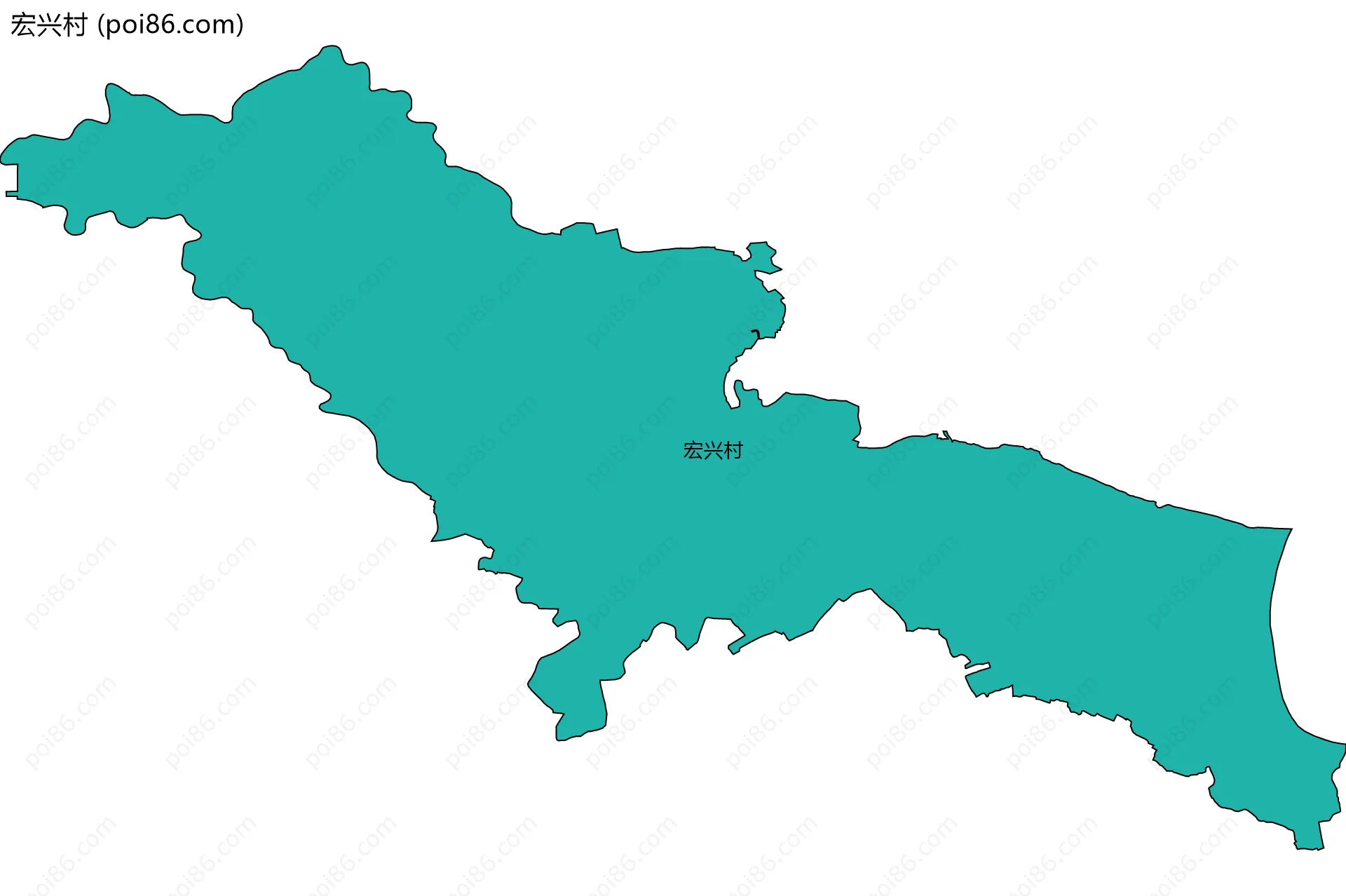 宏兴村边界地图
