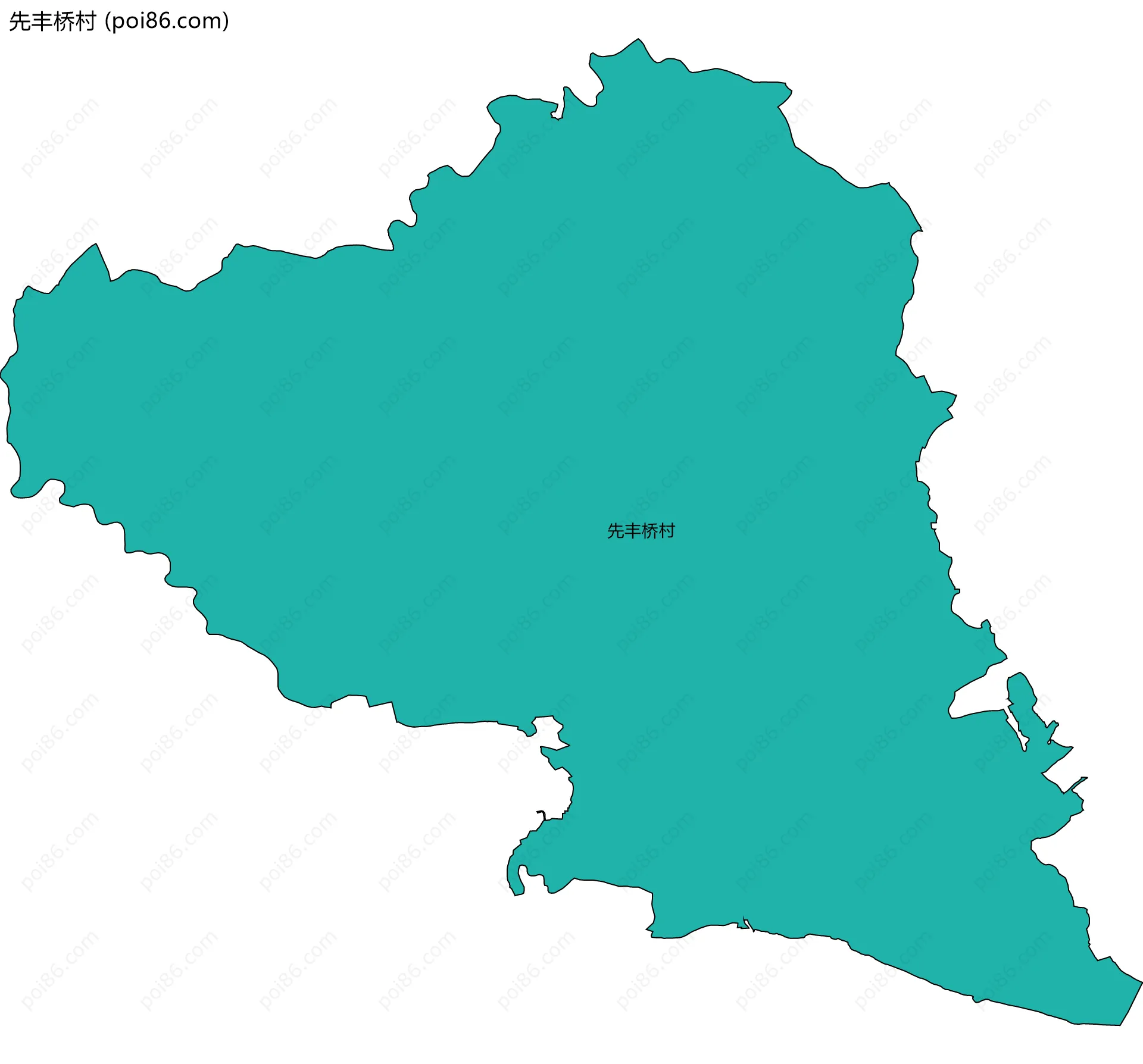 先丰桥村边界地图