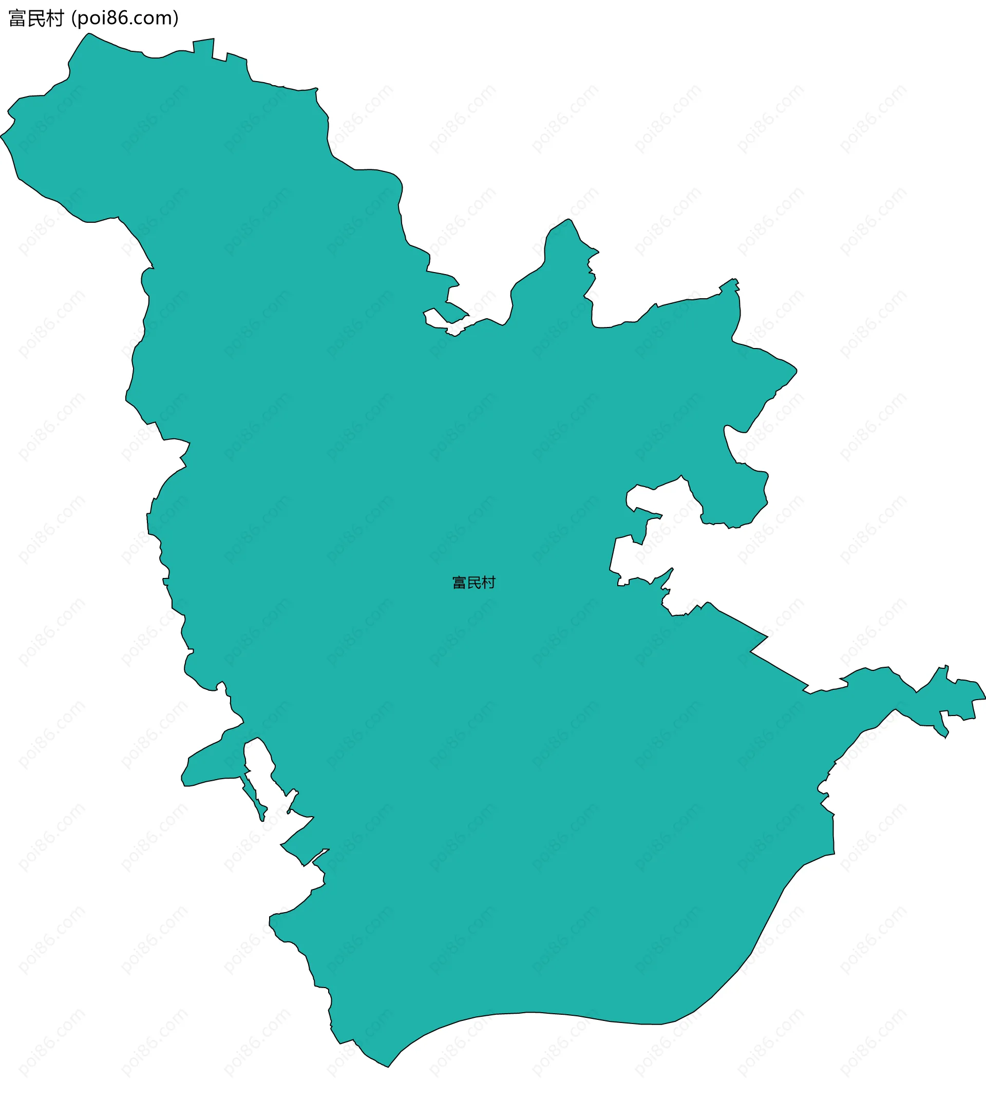 富民村边界地图