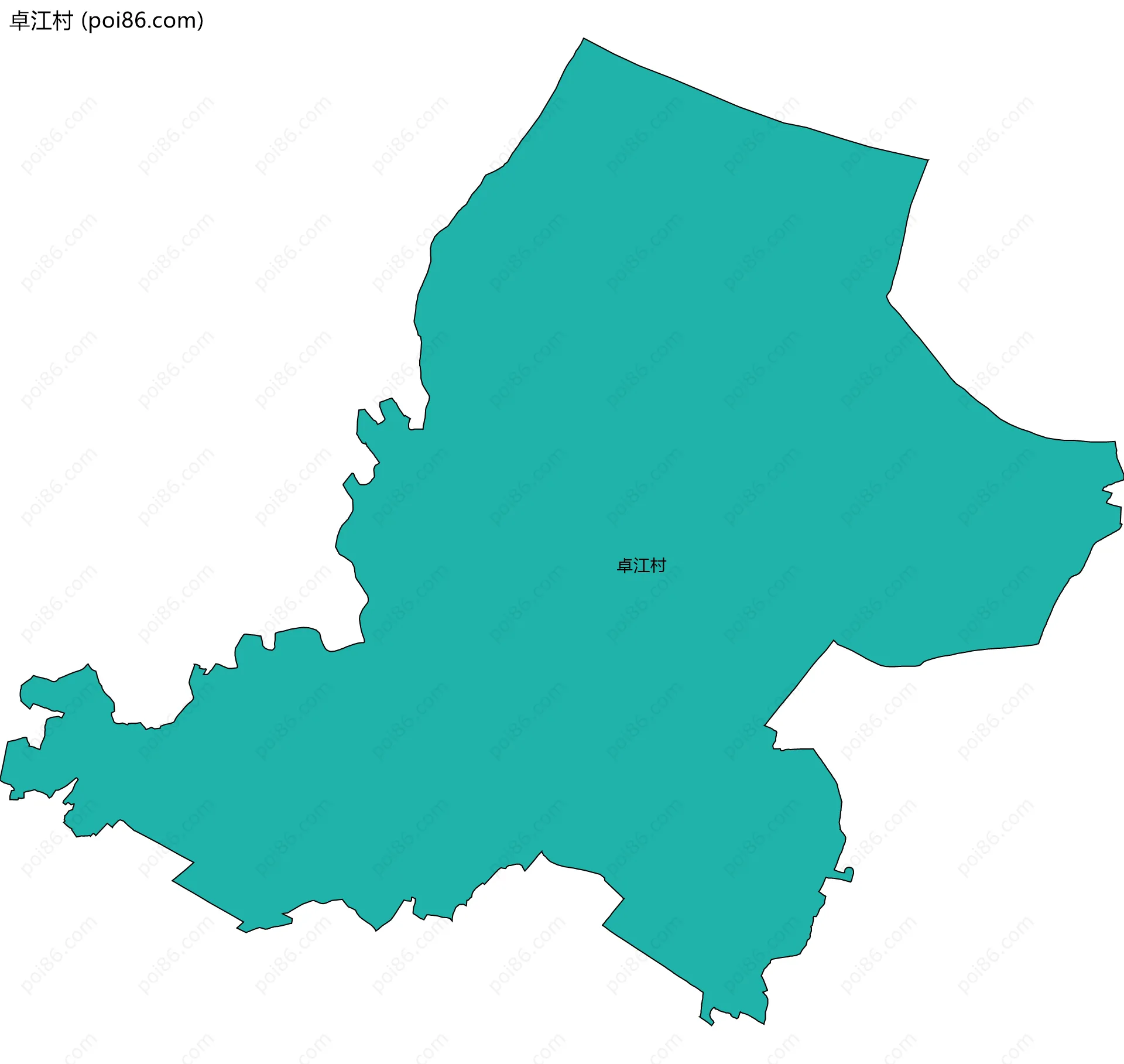 卓江村边界地图