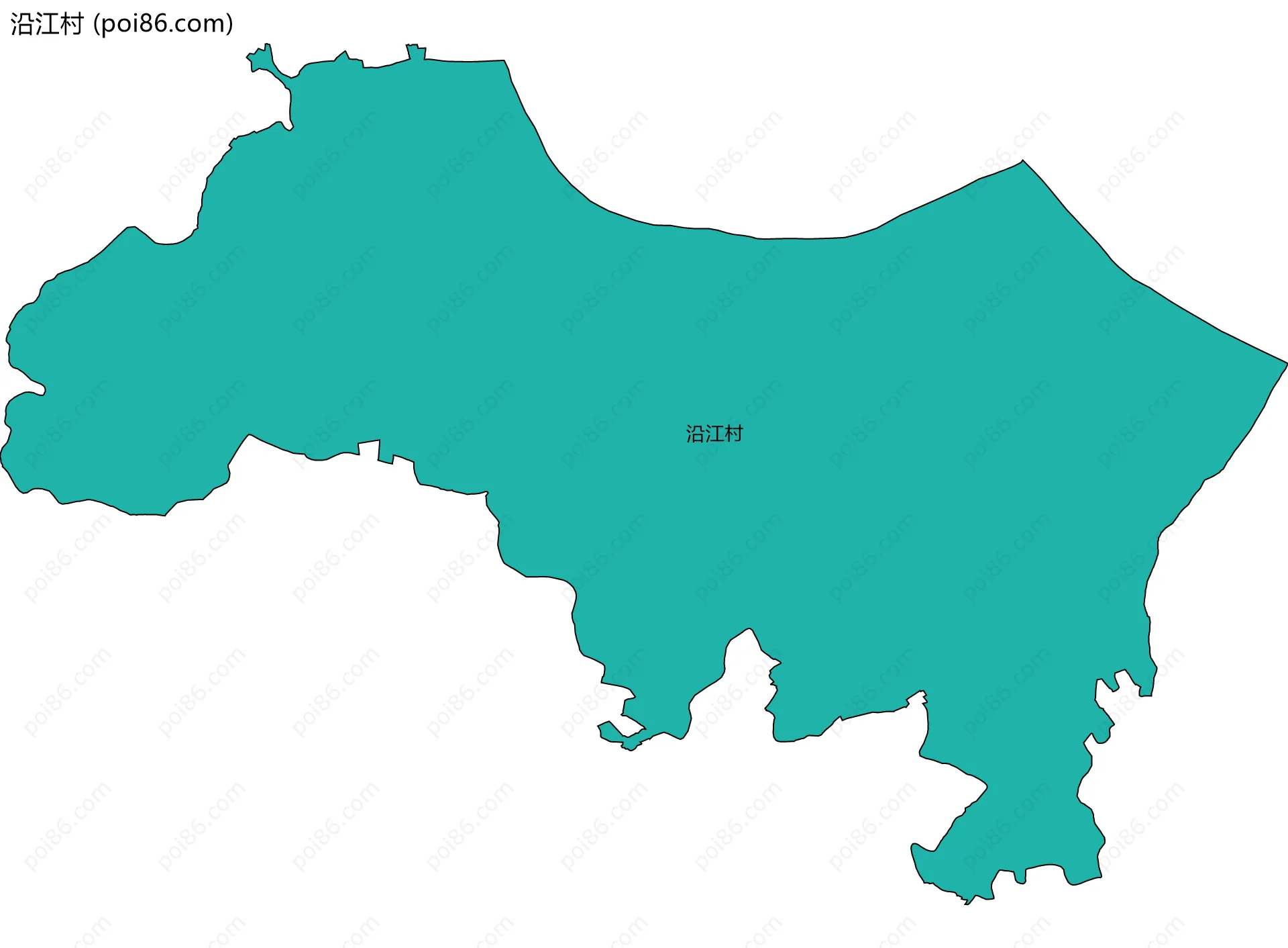 沿江村边界地图