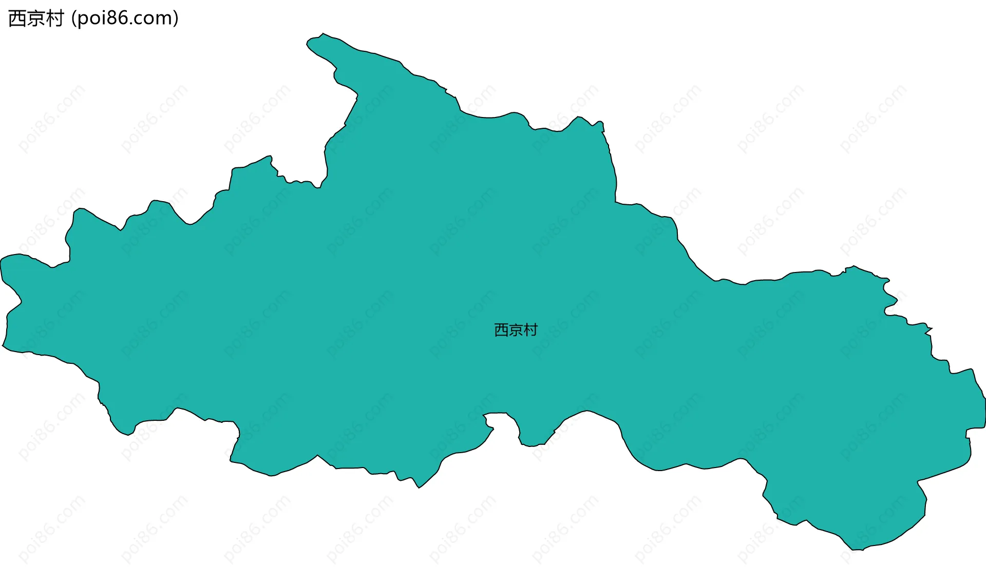西京村边界地图