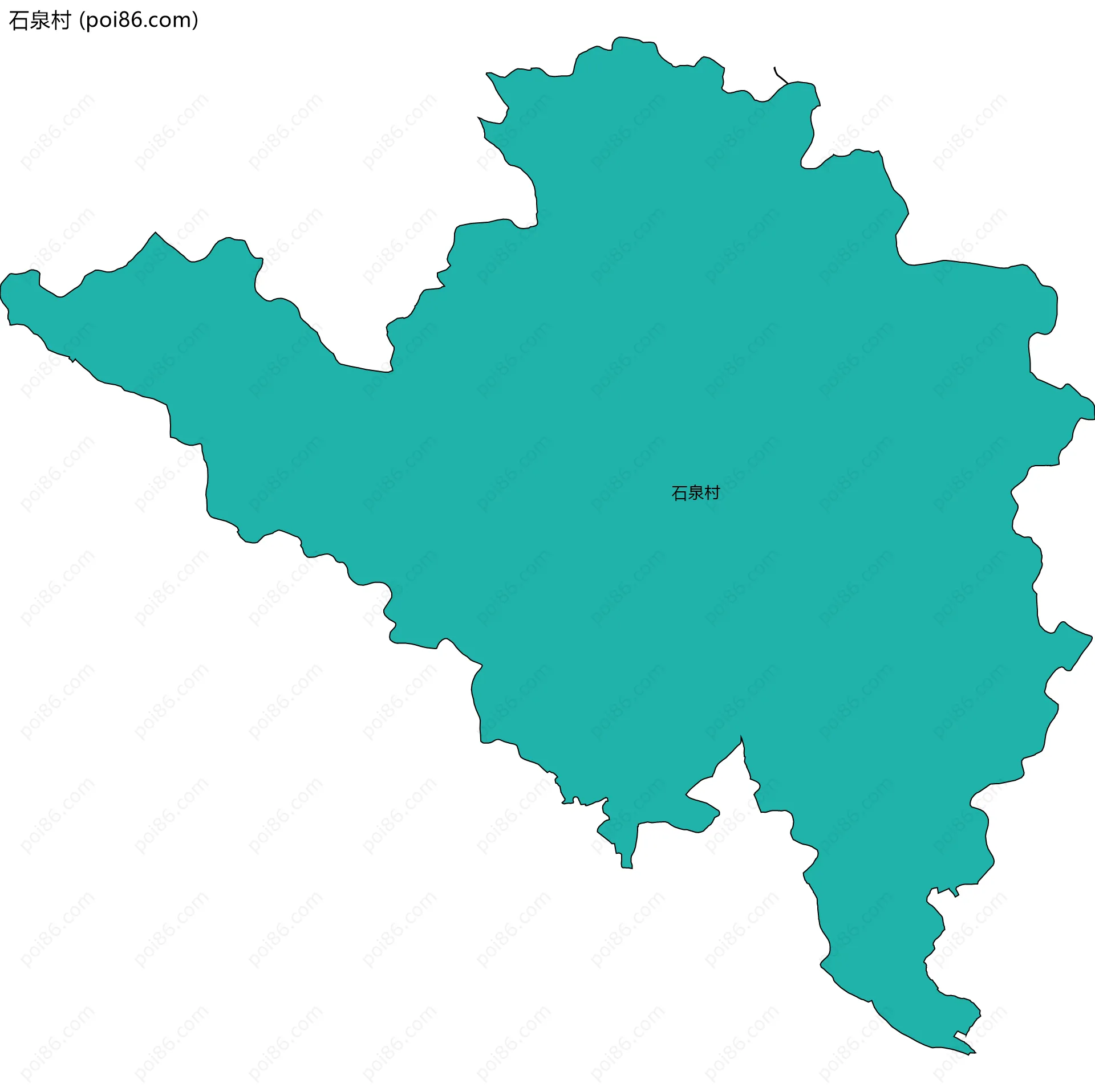 石泉村边界地图