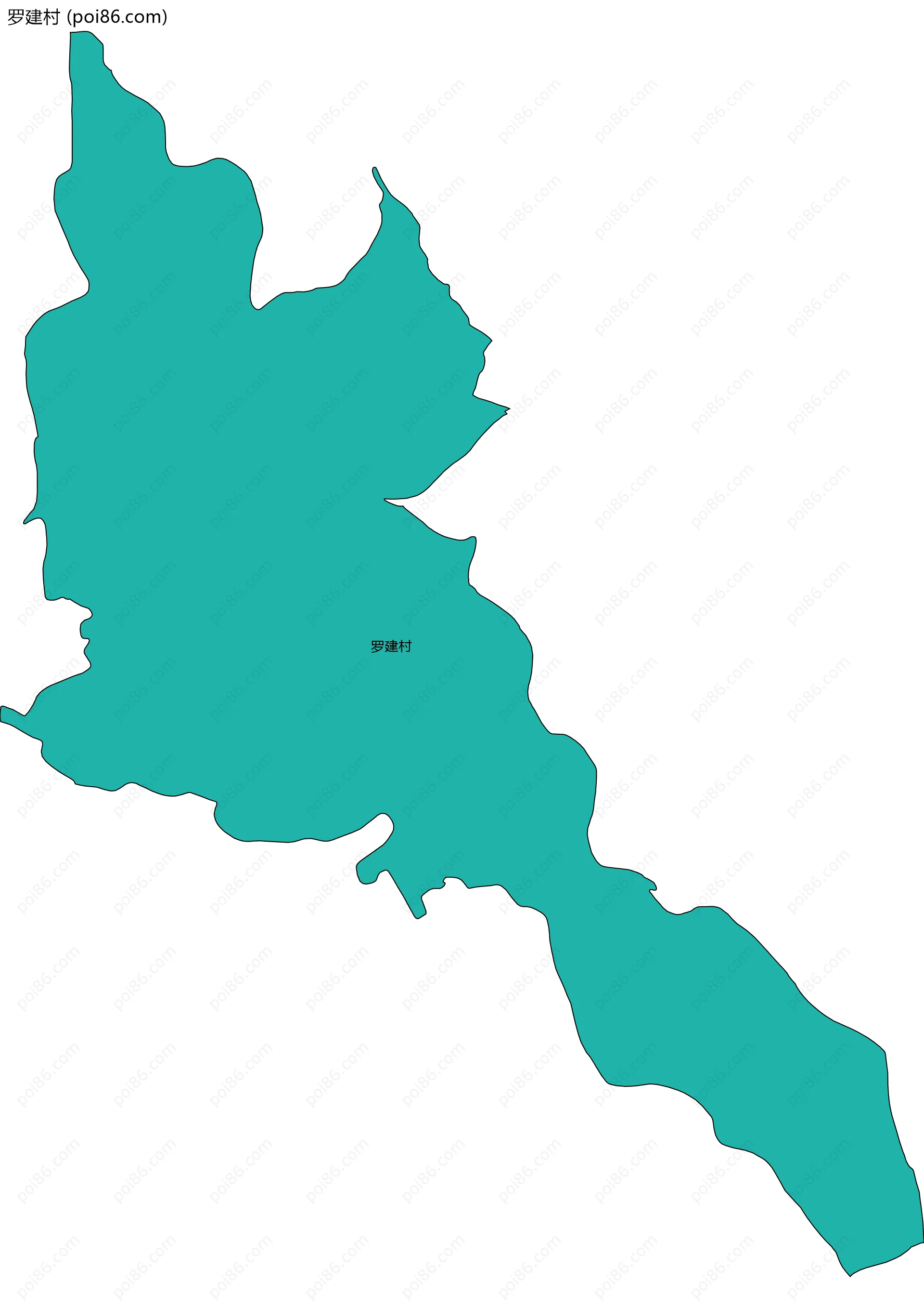 罗建村边界地图