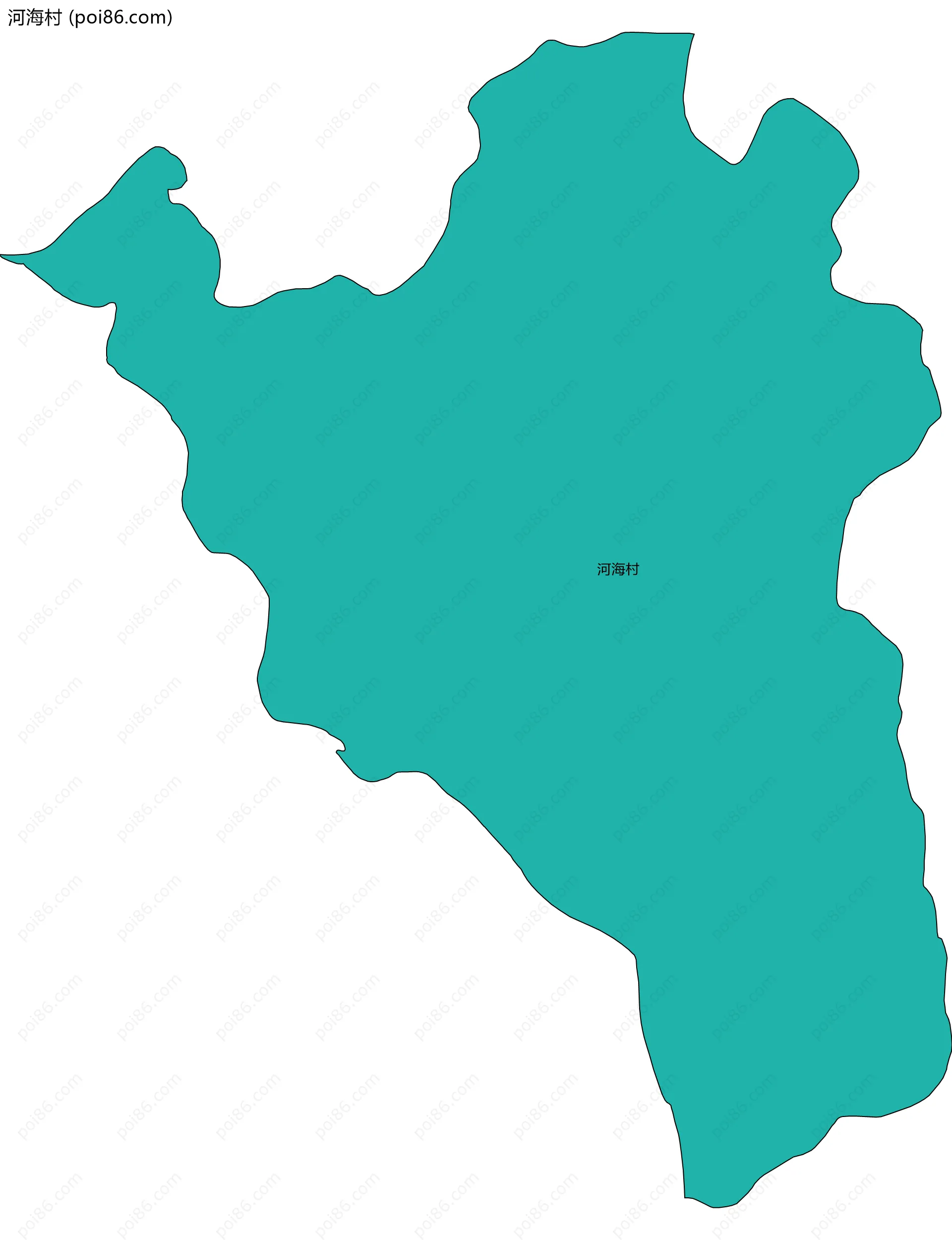 河海村边界地图