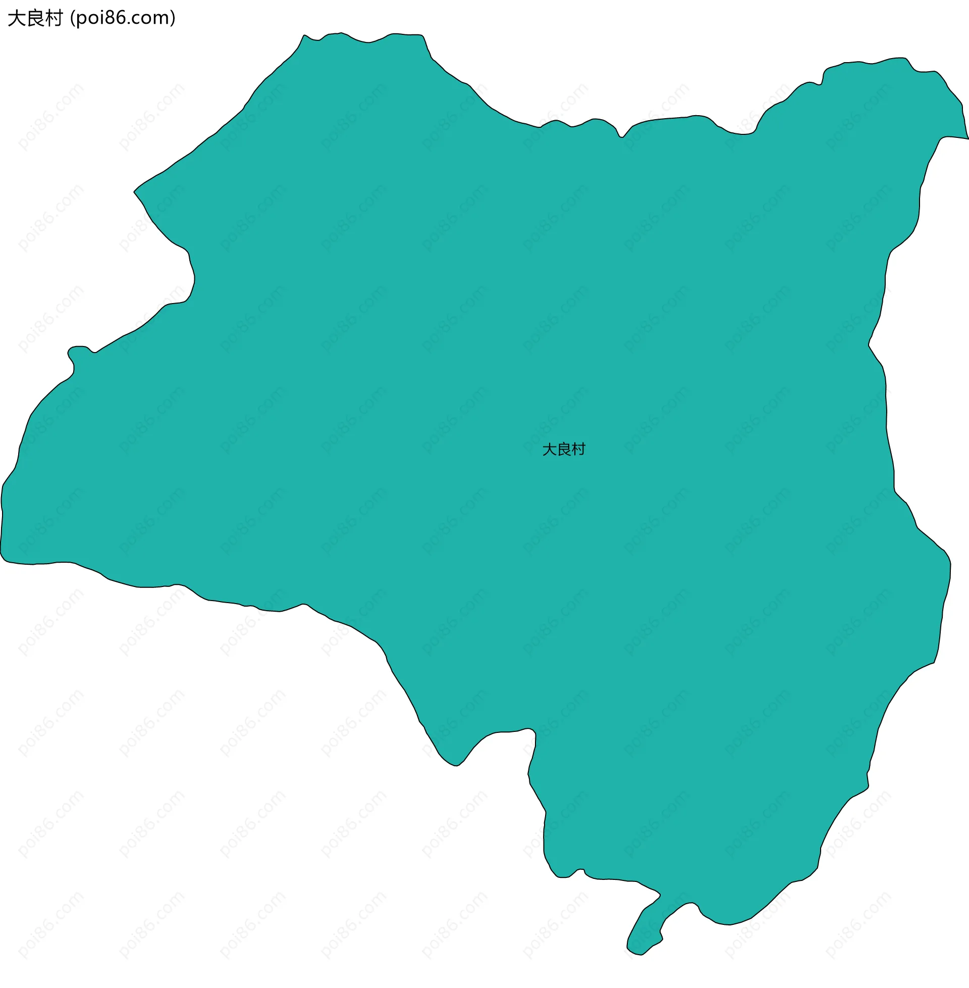 大良村边界地图