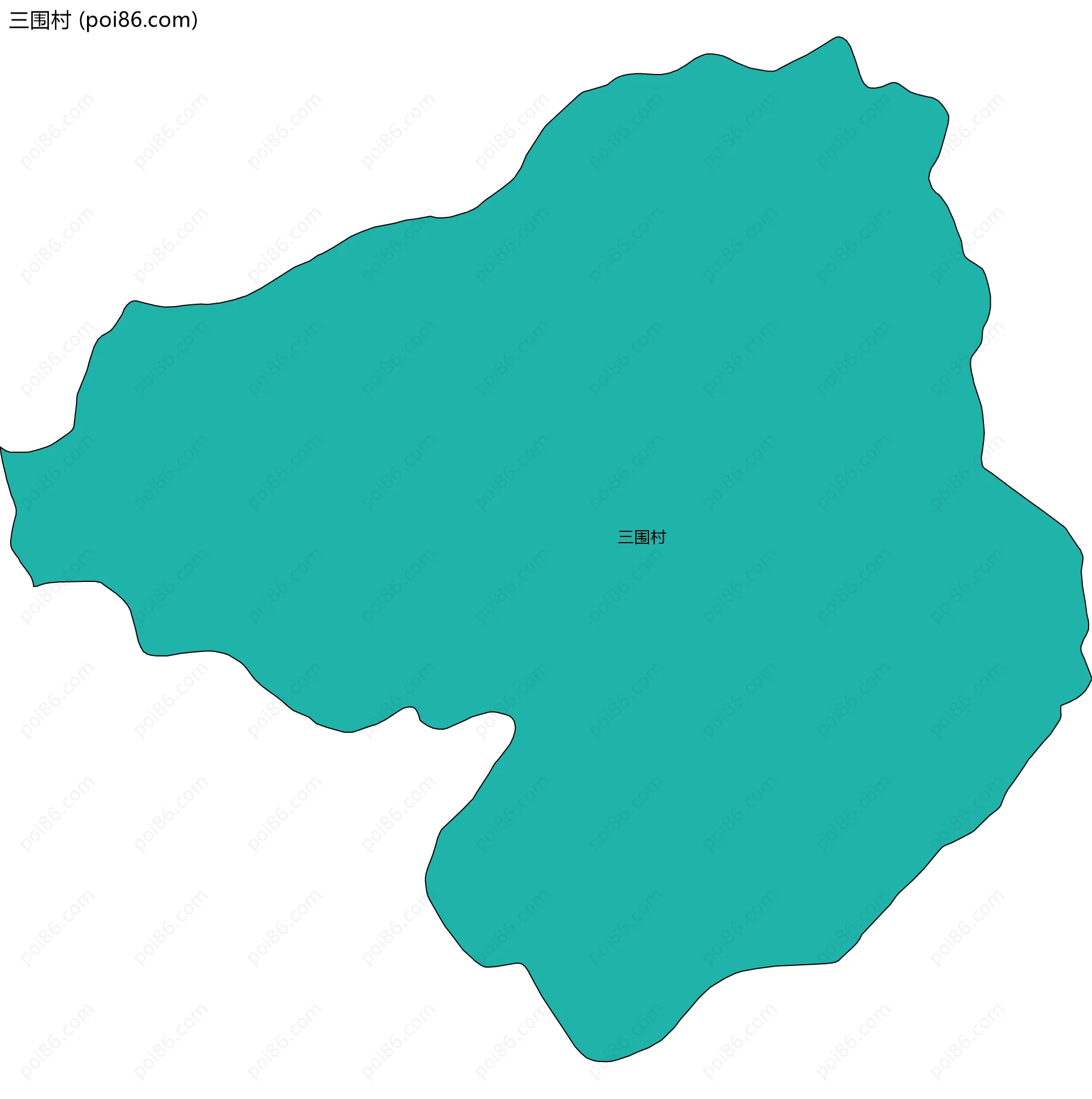 三围村边界地图