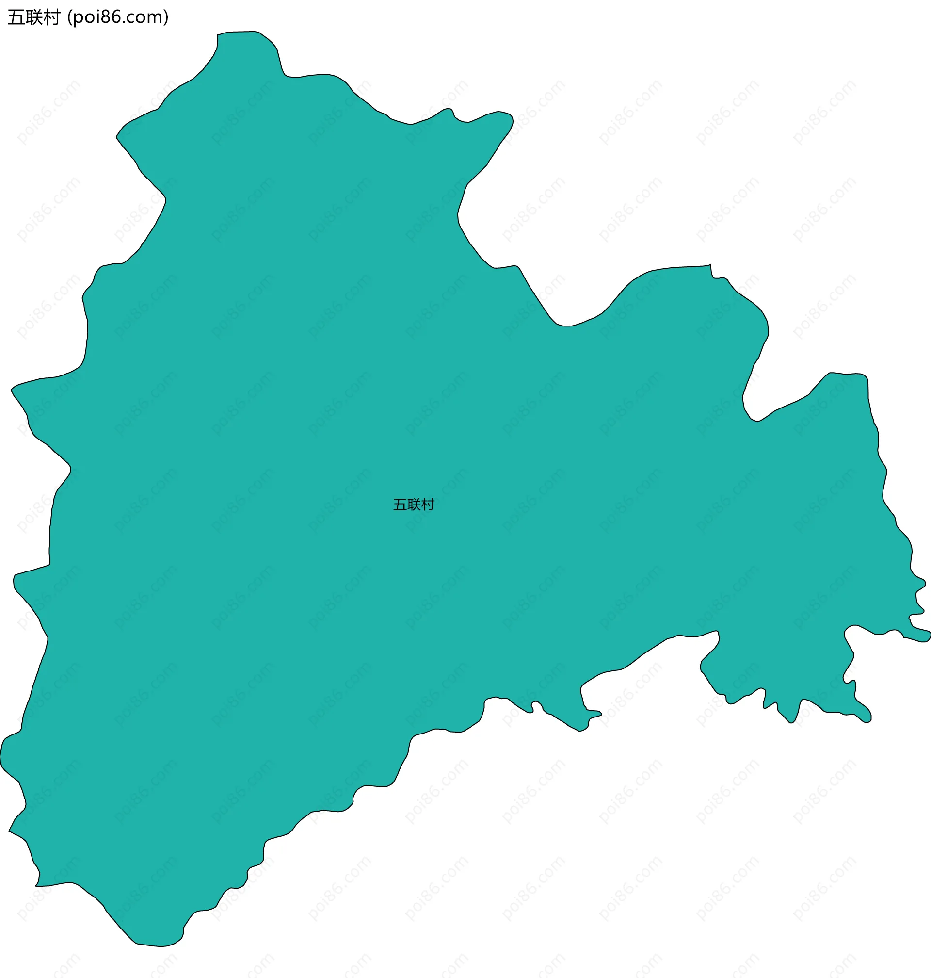 五联村边界地图