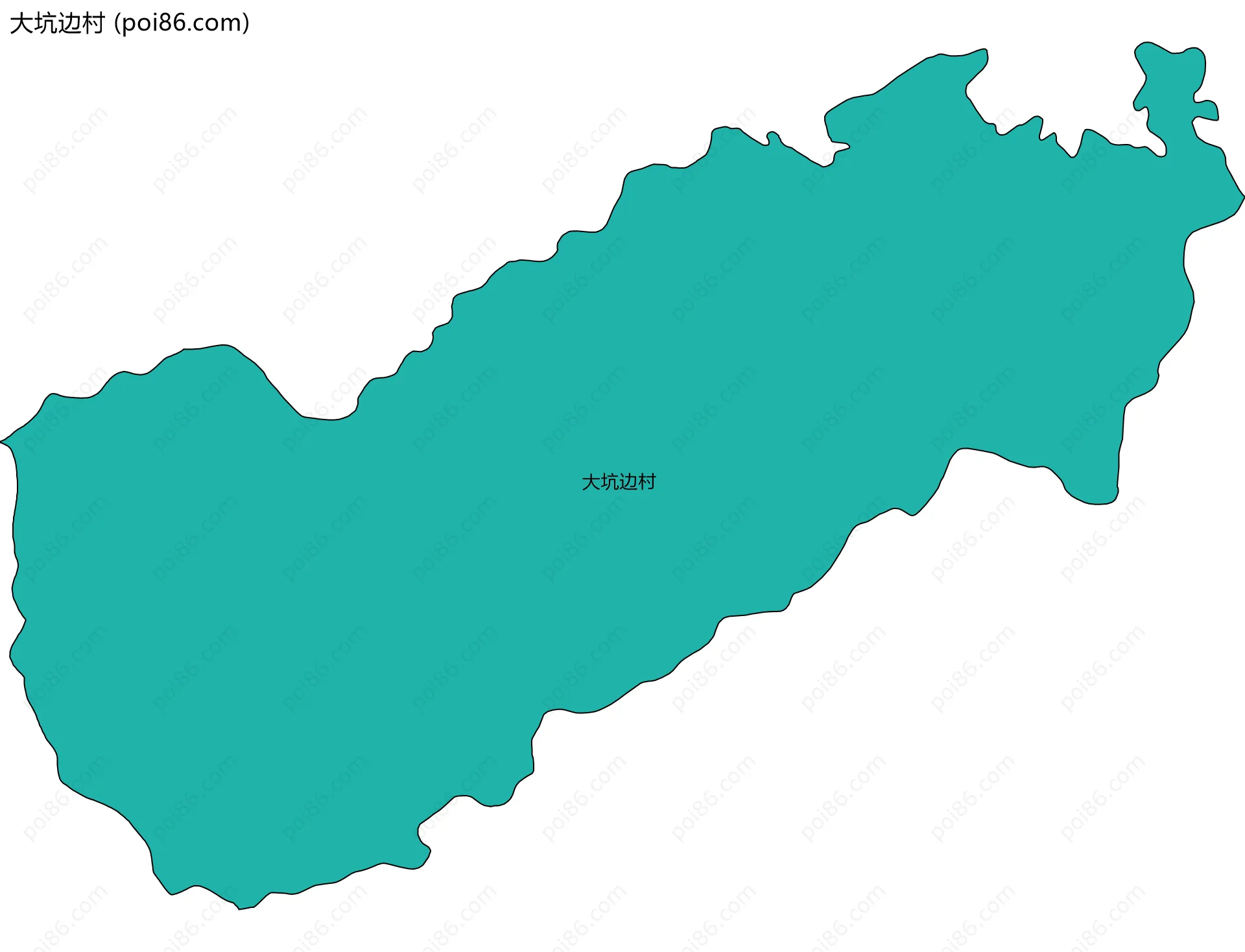 大坑边村边界地图