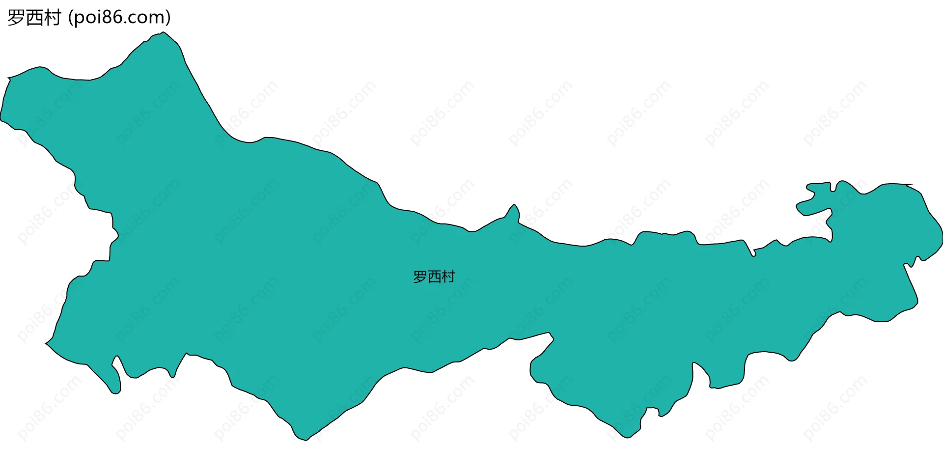 罗西村边界地图