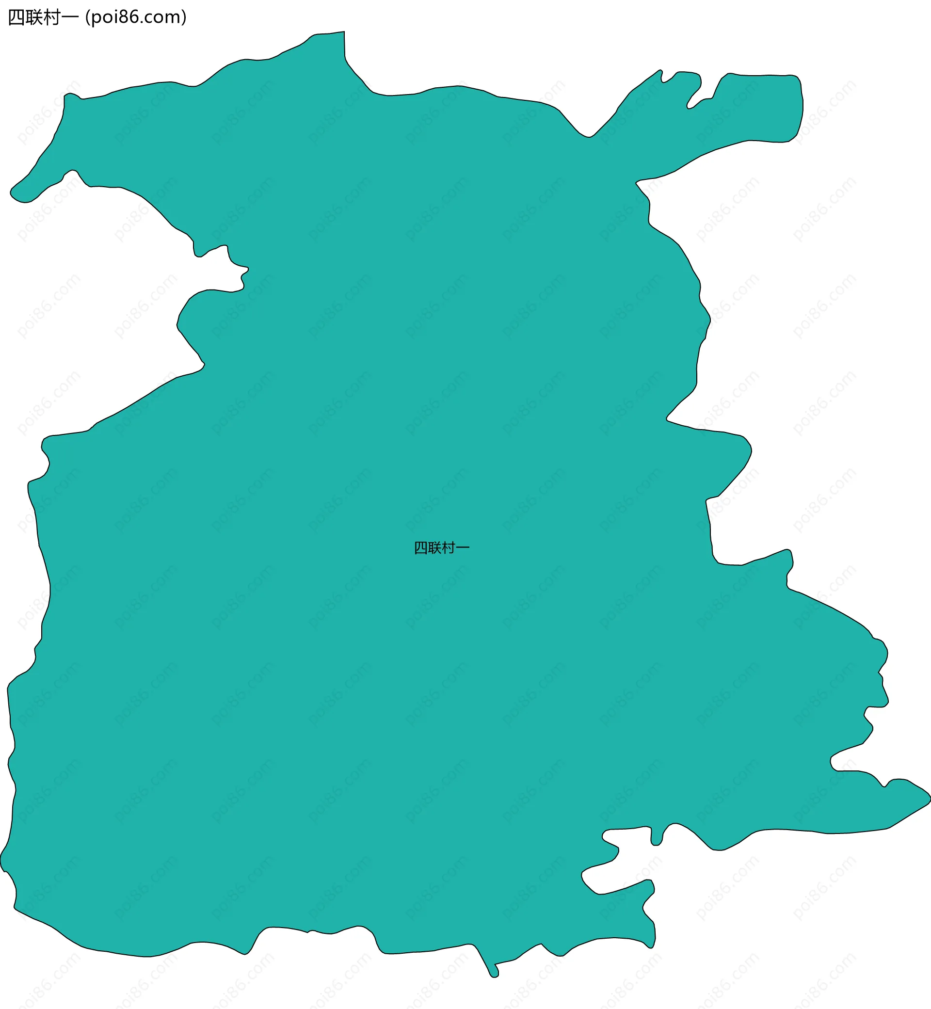 四联村一边界地图