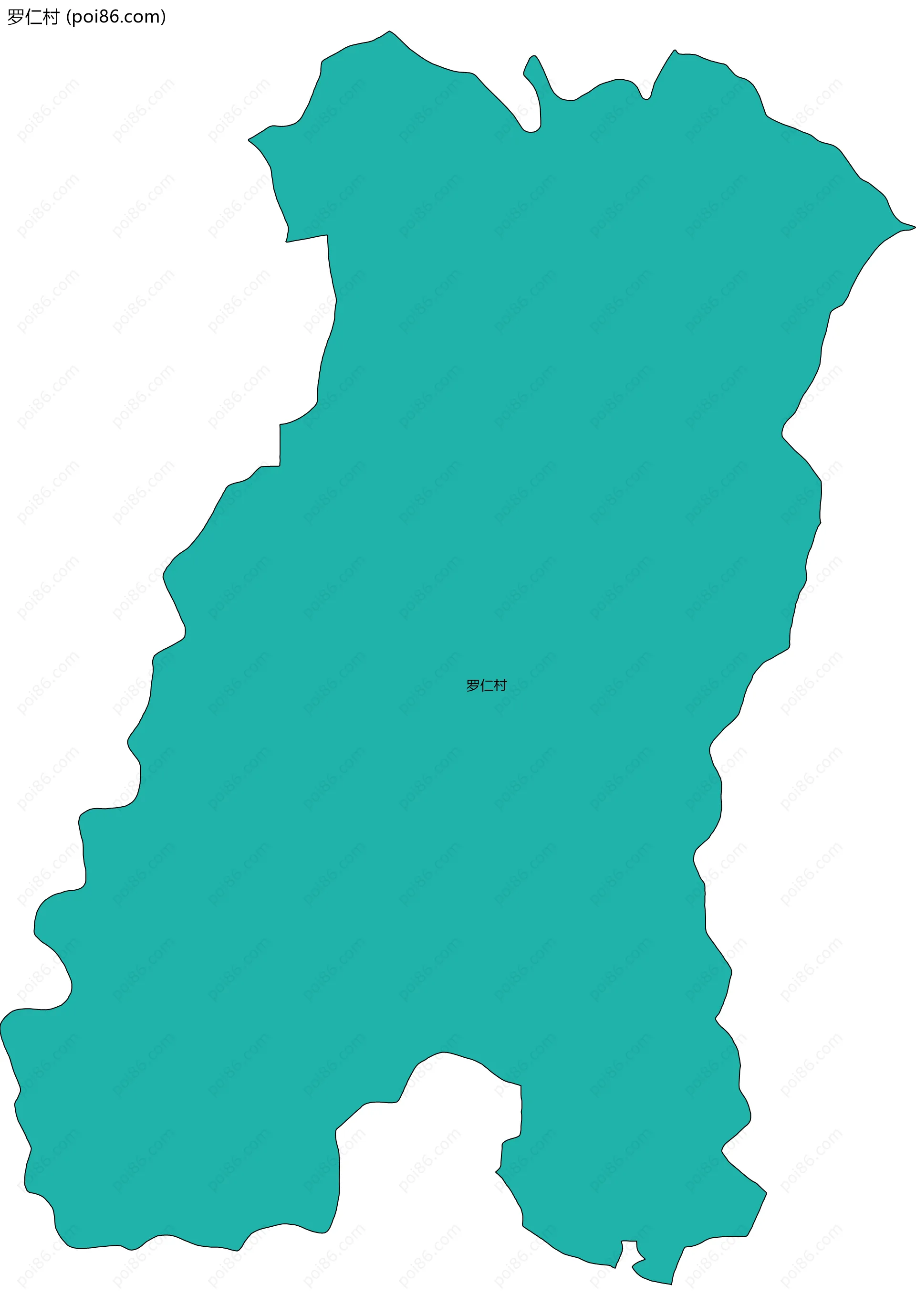 罗仁村边界地图