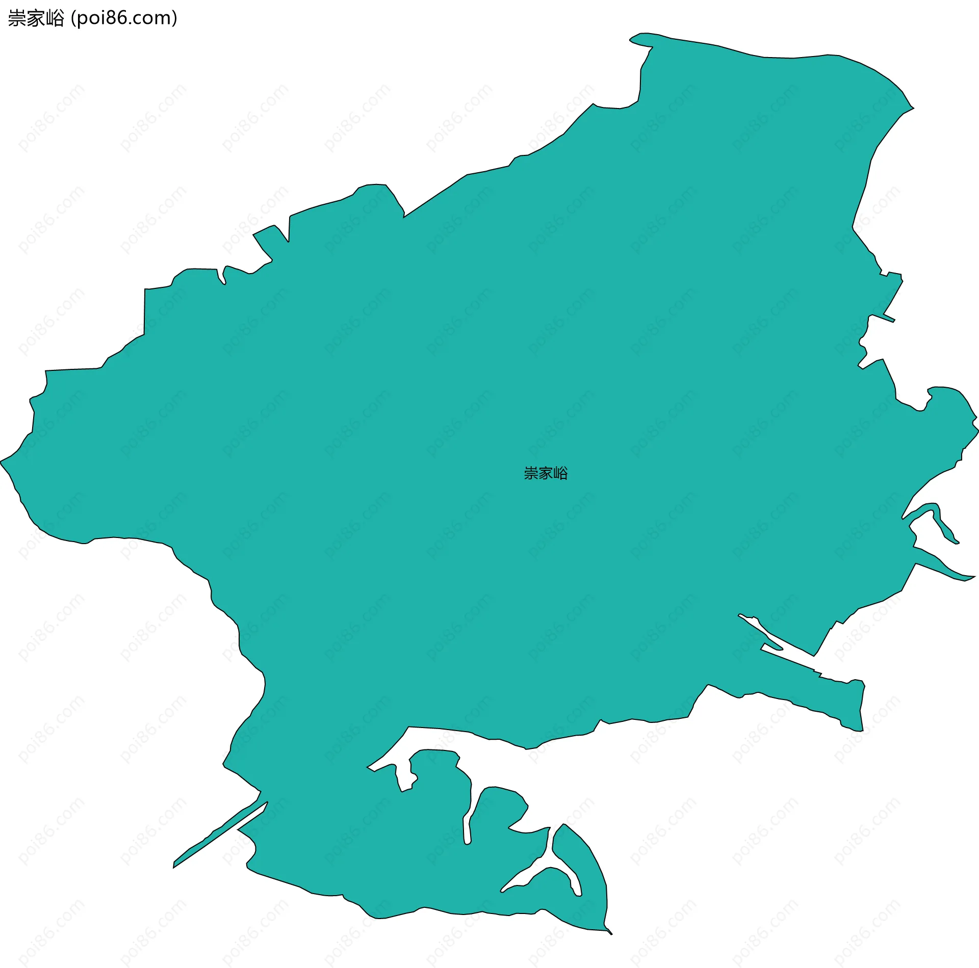 崇家峪边界地图