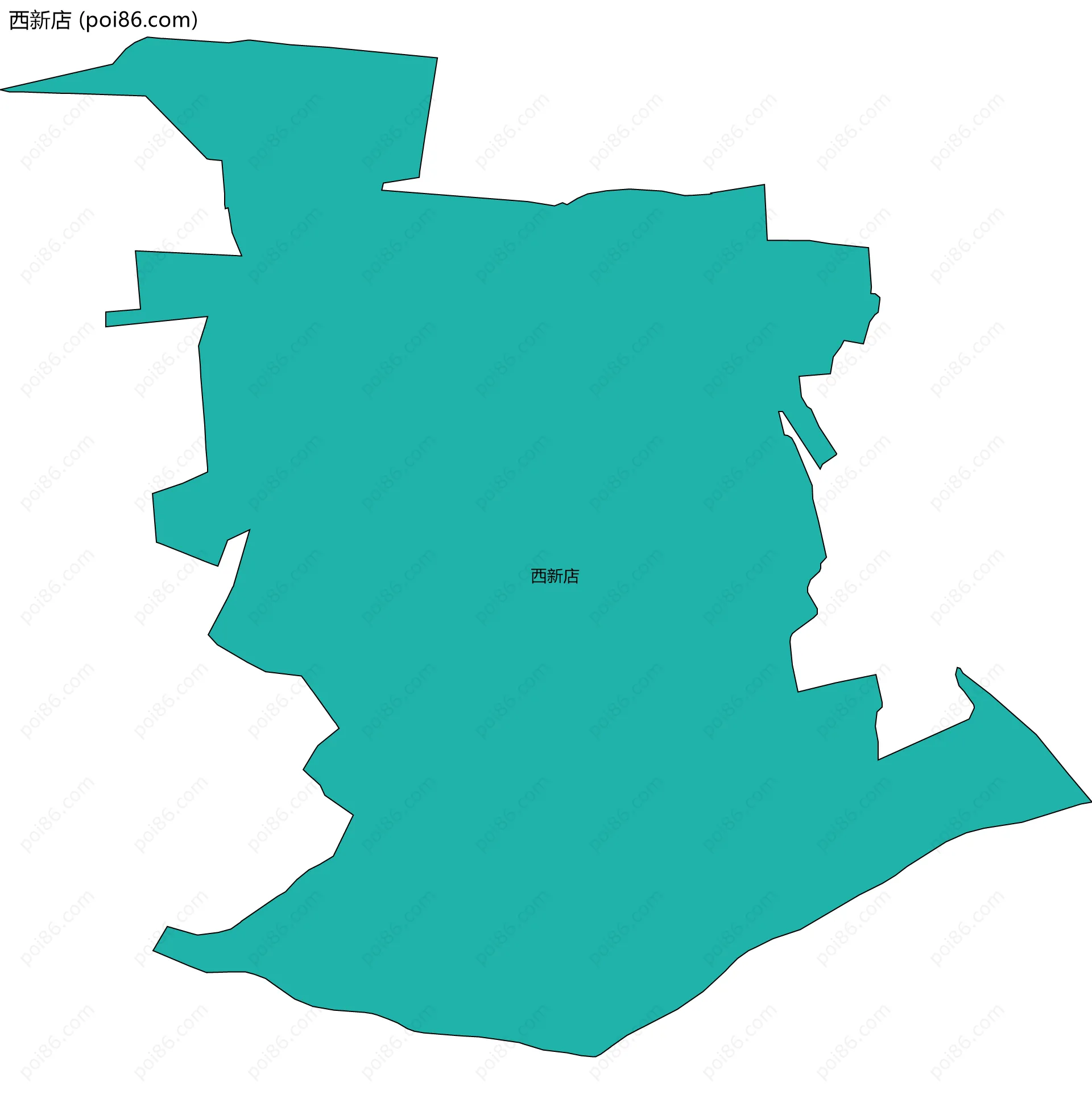 西新店边界地图