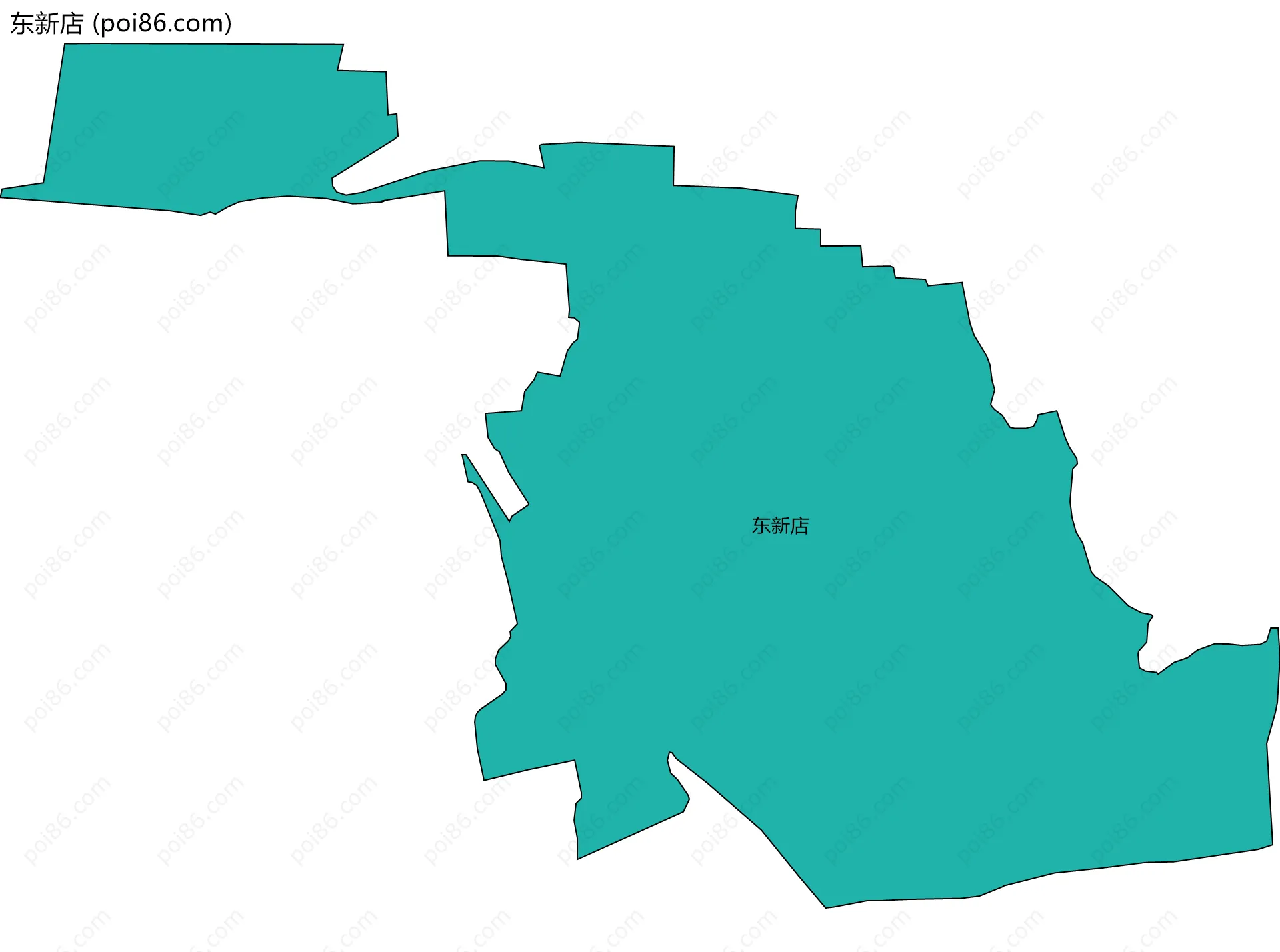 东新店边界地图