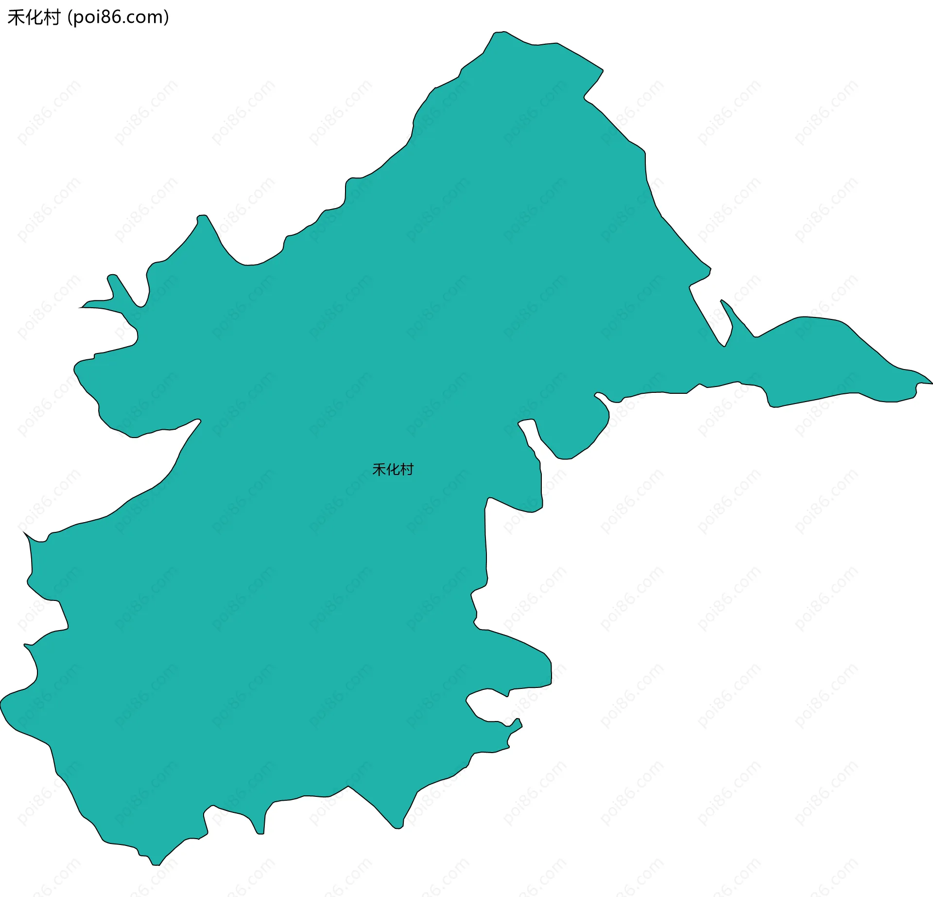 禾化村边界地图