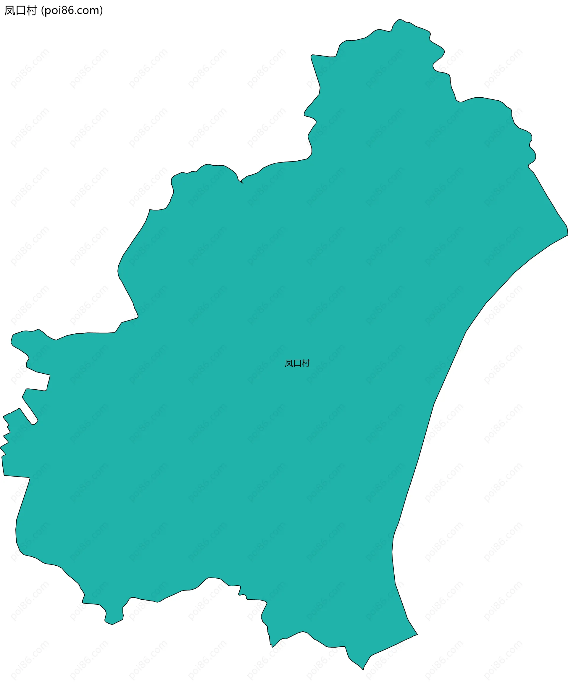 凤口村边界地图