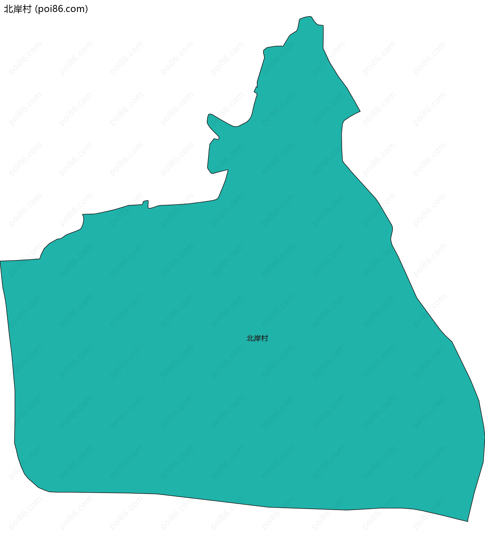 北岸村边界地图