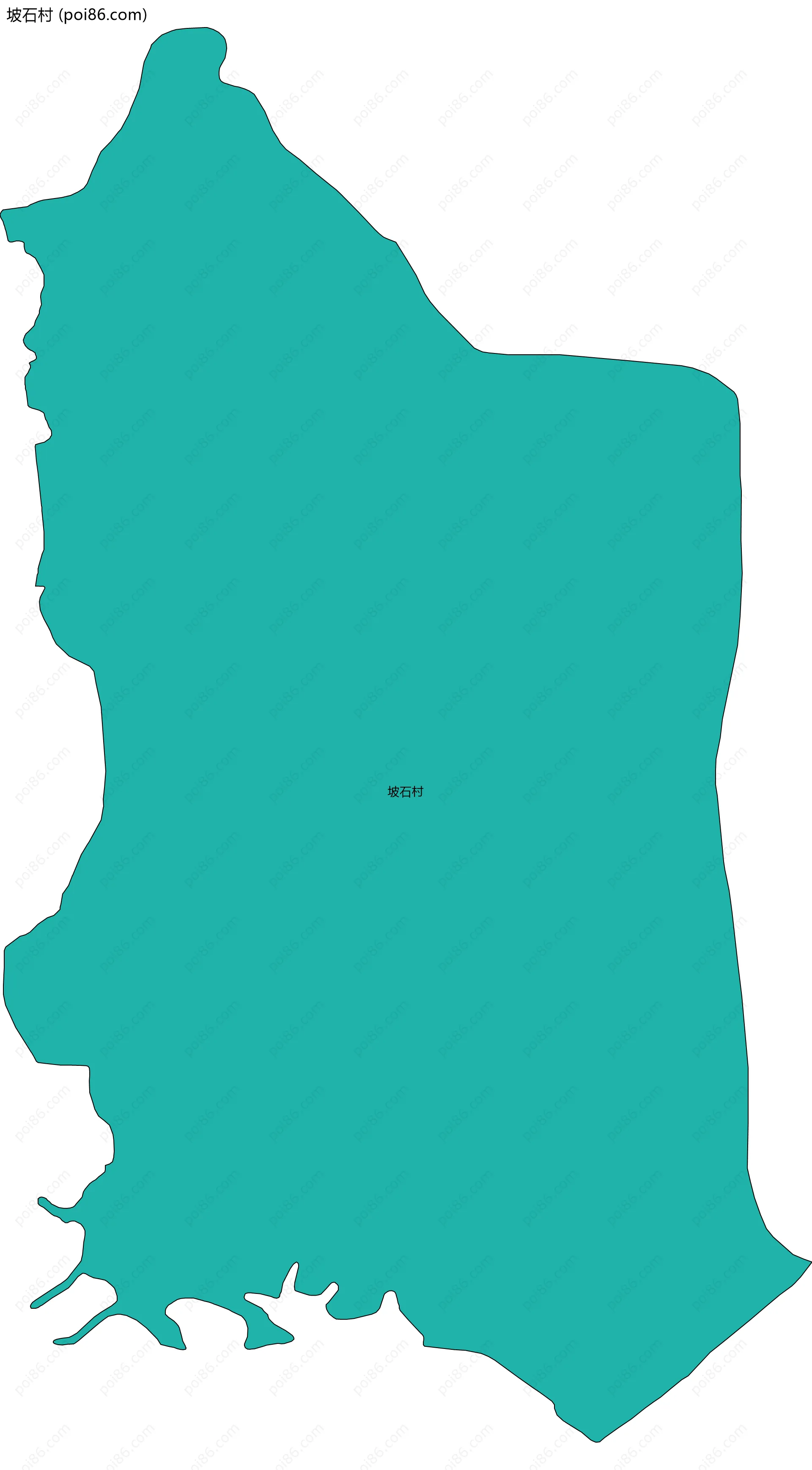 坡石村边界地图