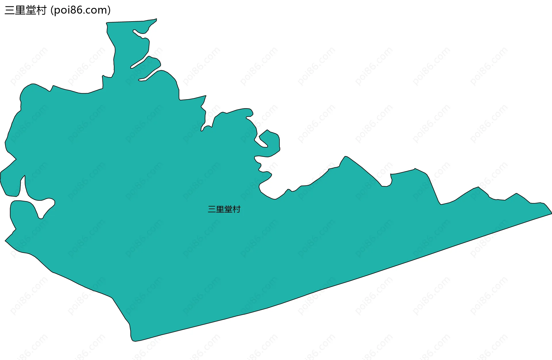 三里堂村边界地图