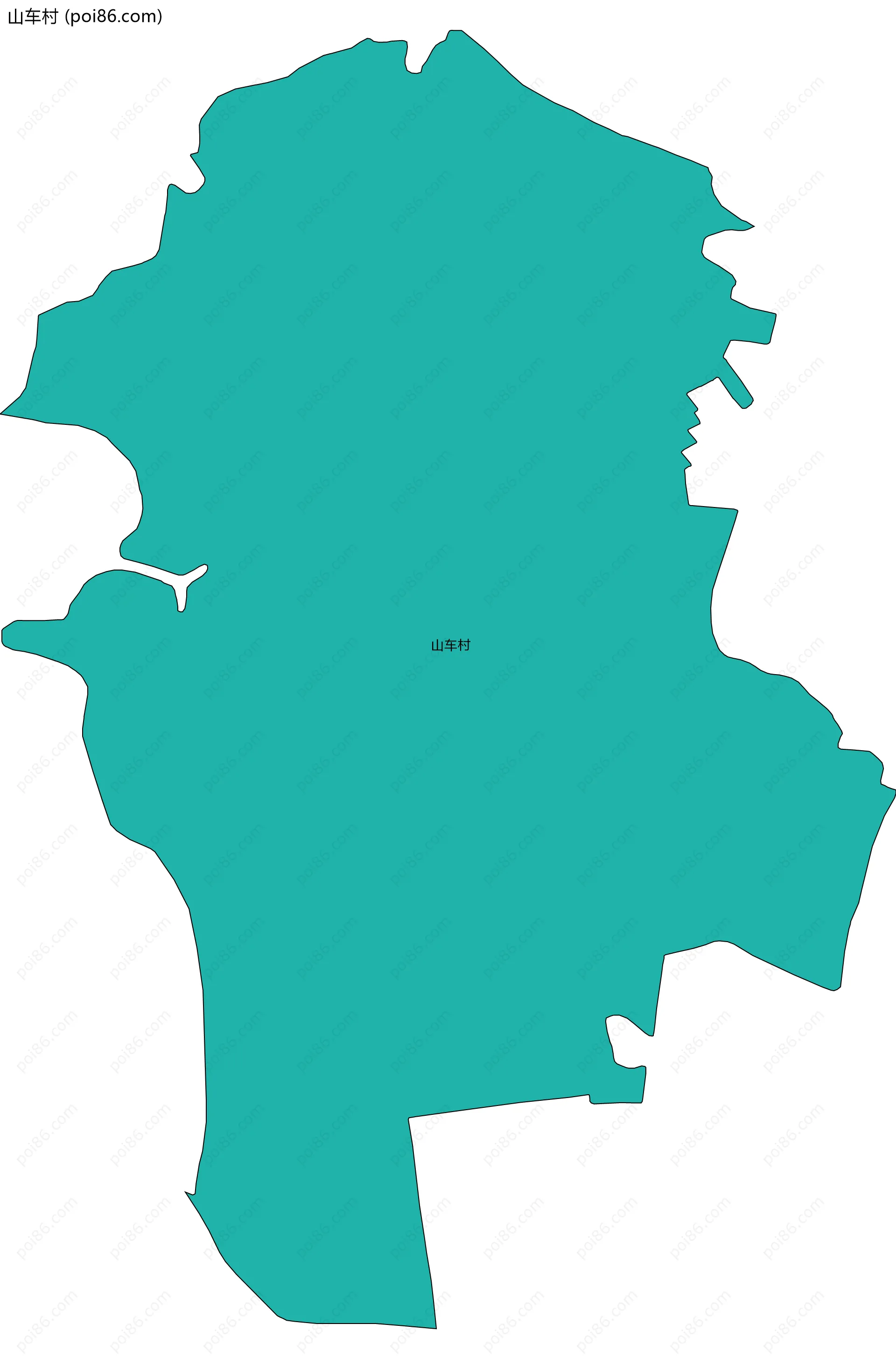 山车村边界地图