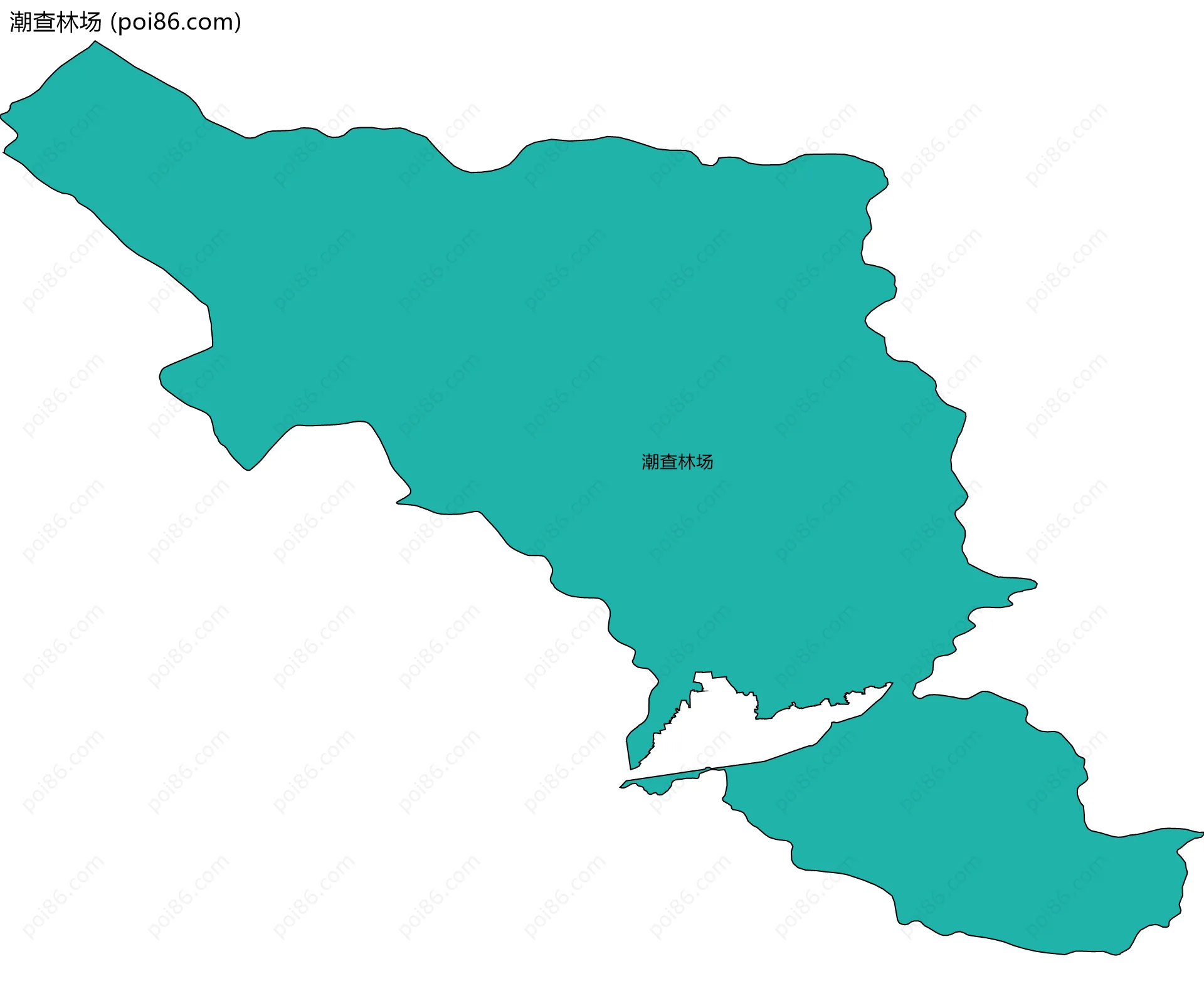 潮查林场边界地图
