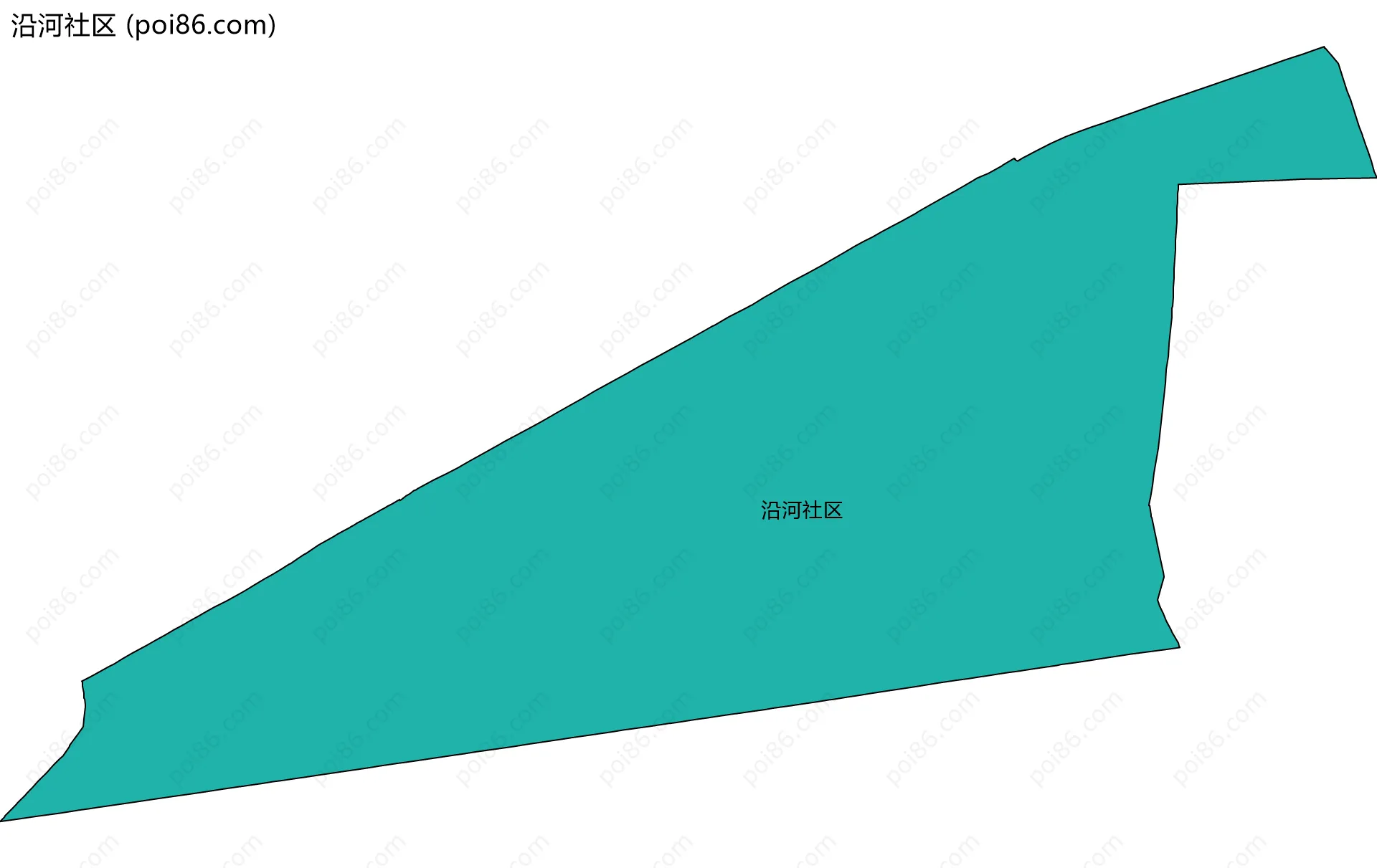 沿河社区边界地图