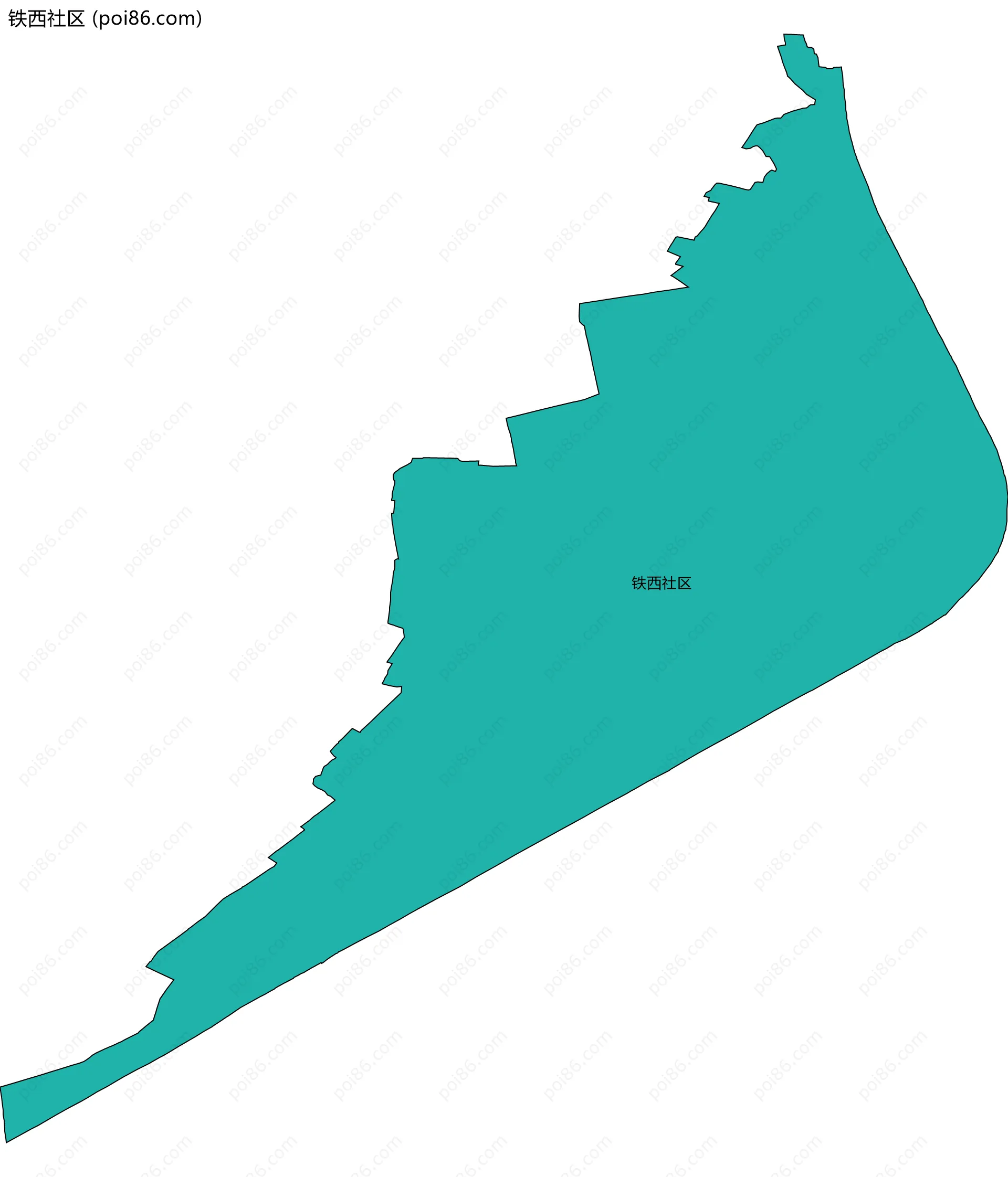 铁西社区边界地图