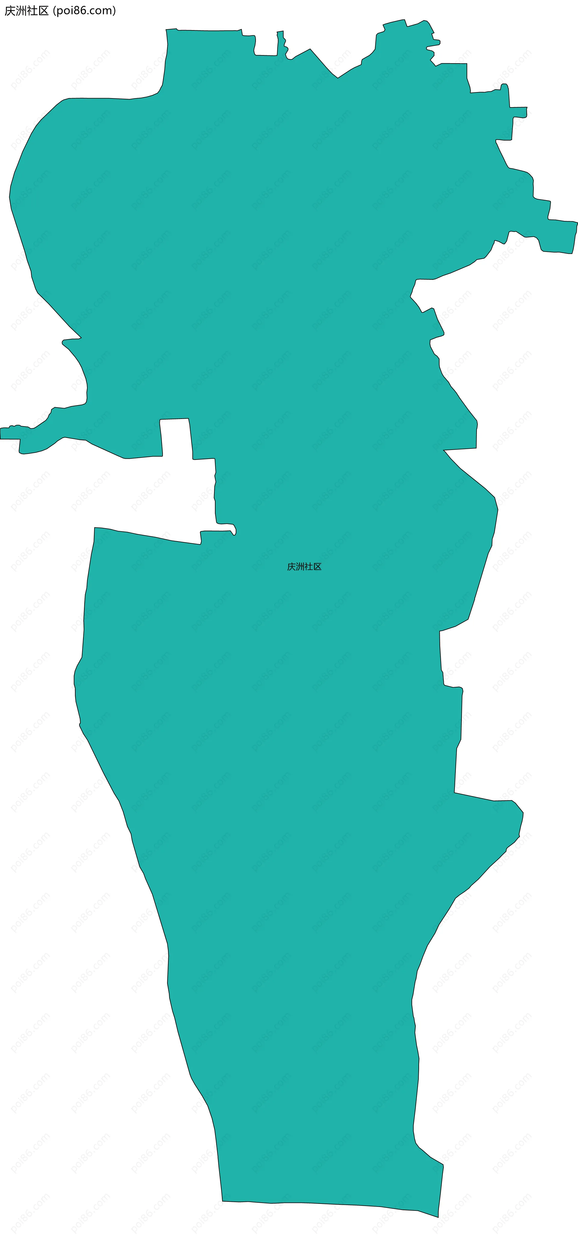 庆洲社区边界地图