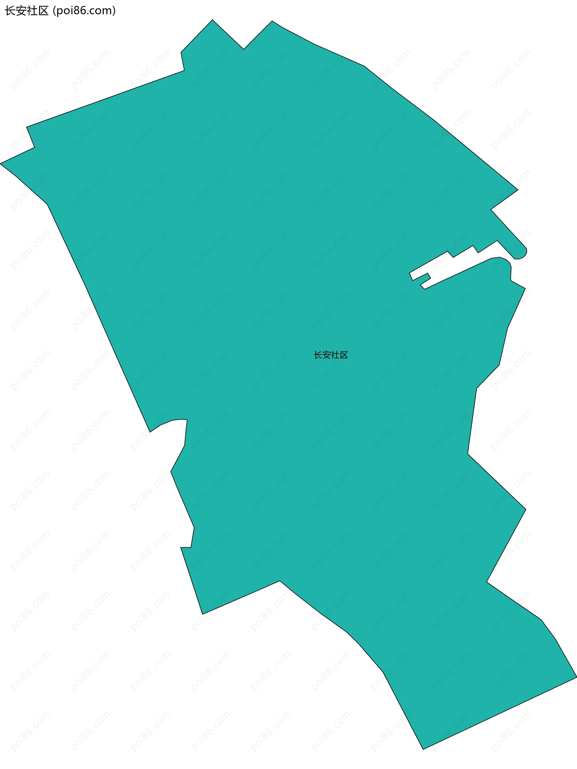 长安社区边界地图