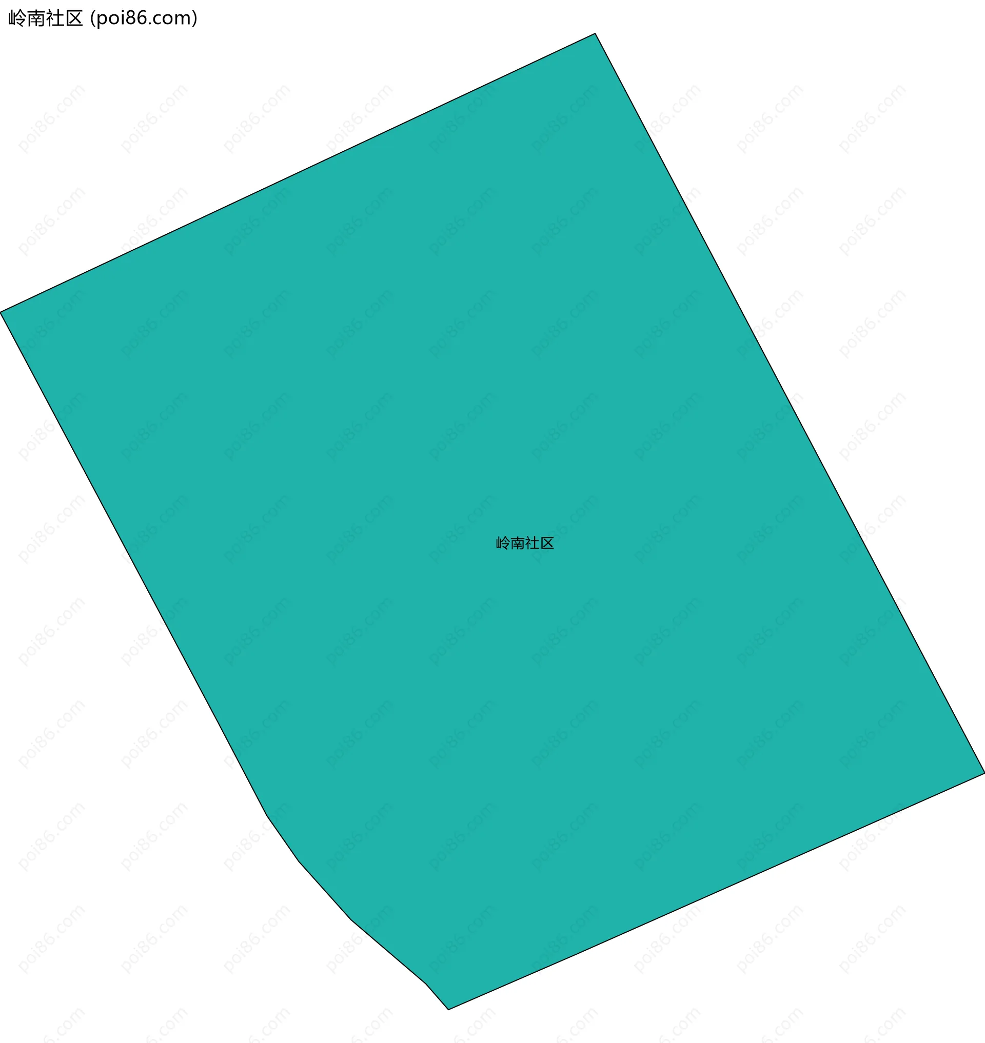 岭南社区边界地图