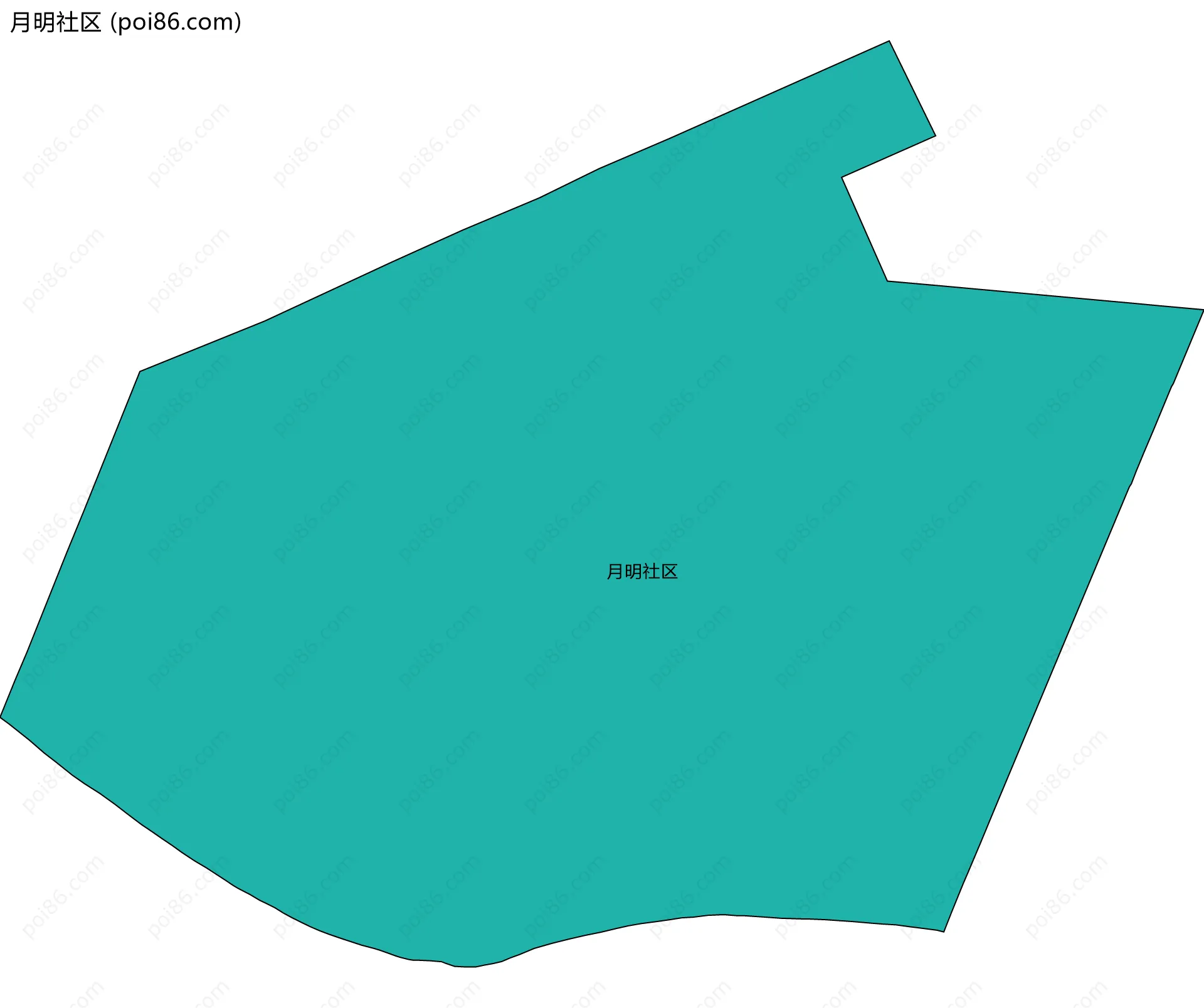 月明社区边界地图