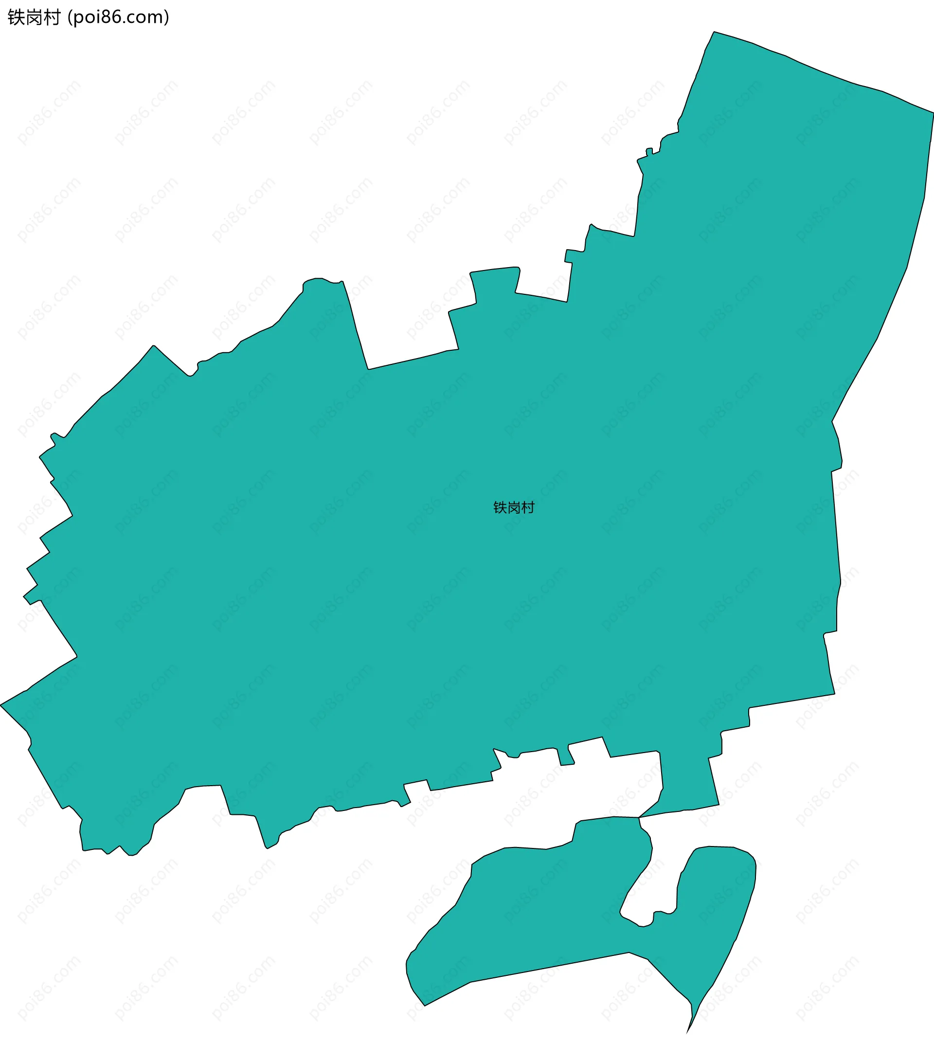铁岗村边界地图