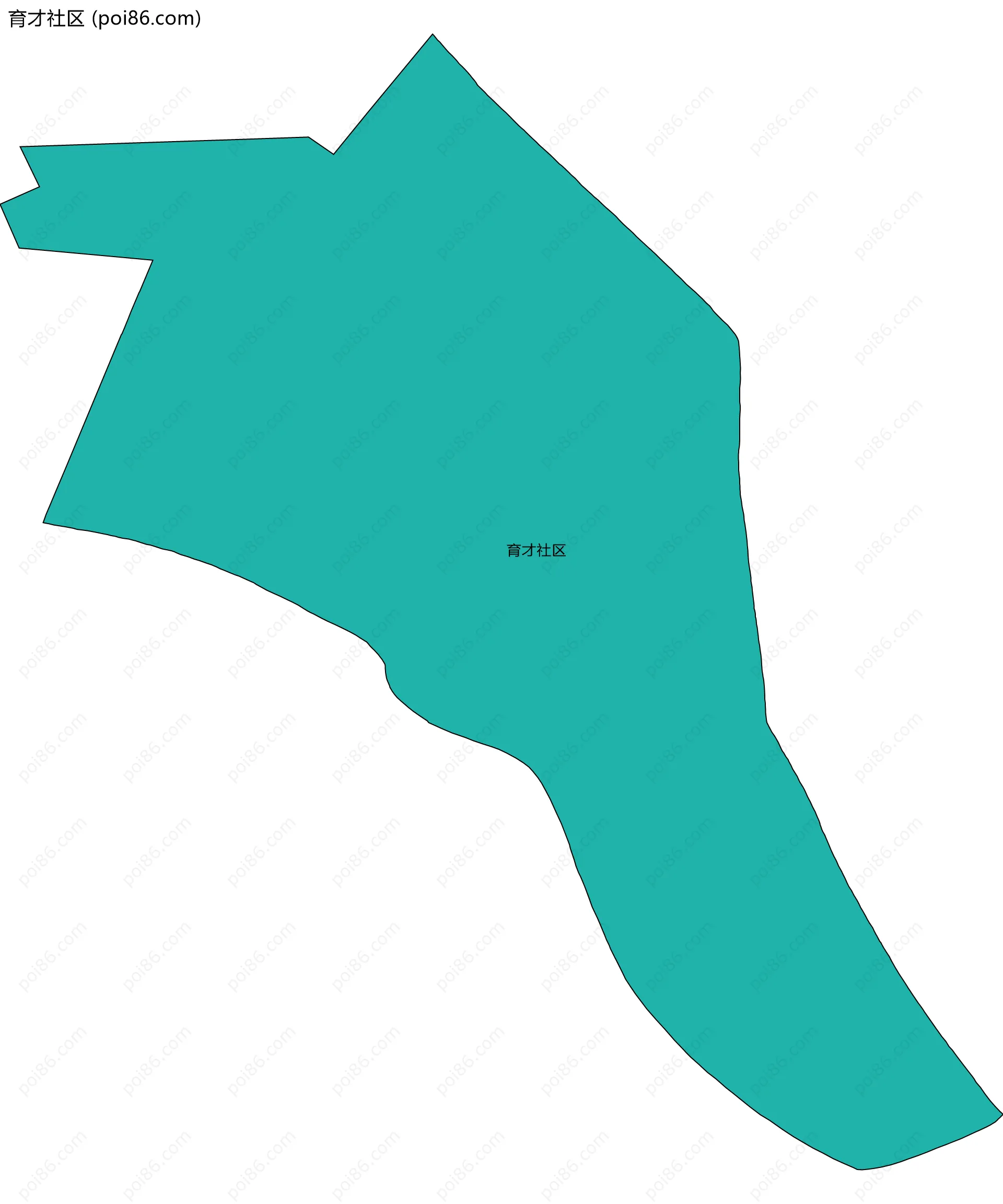 育才社区边界地图