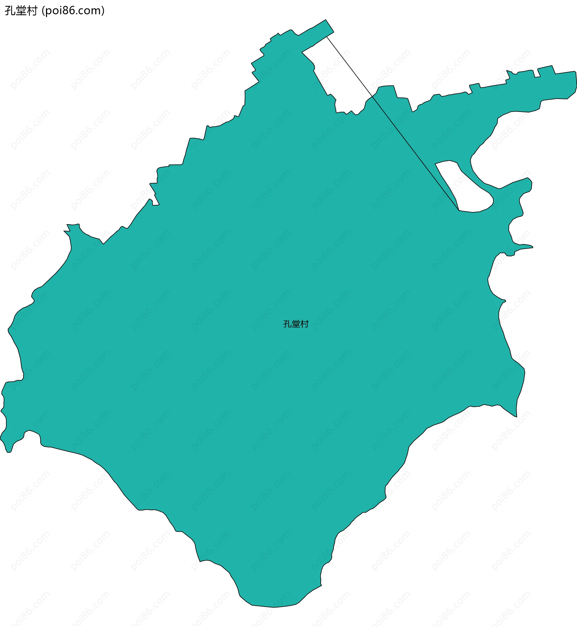 孔堂村边界地图