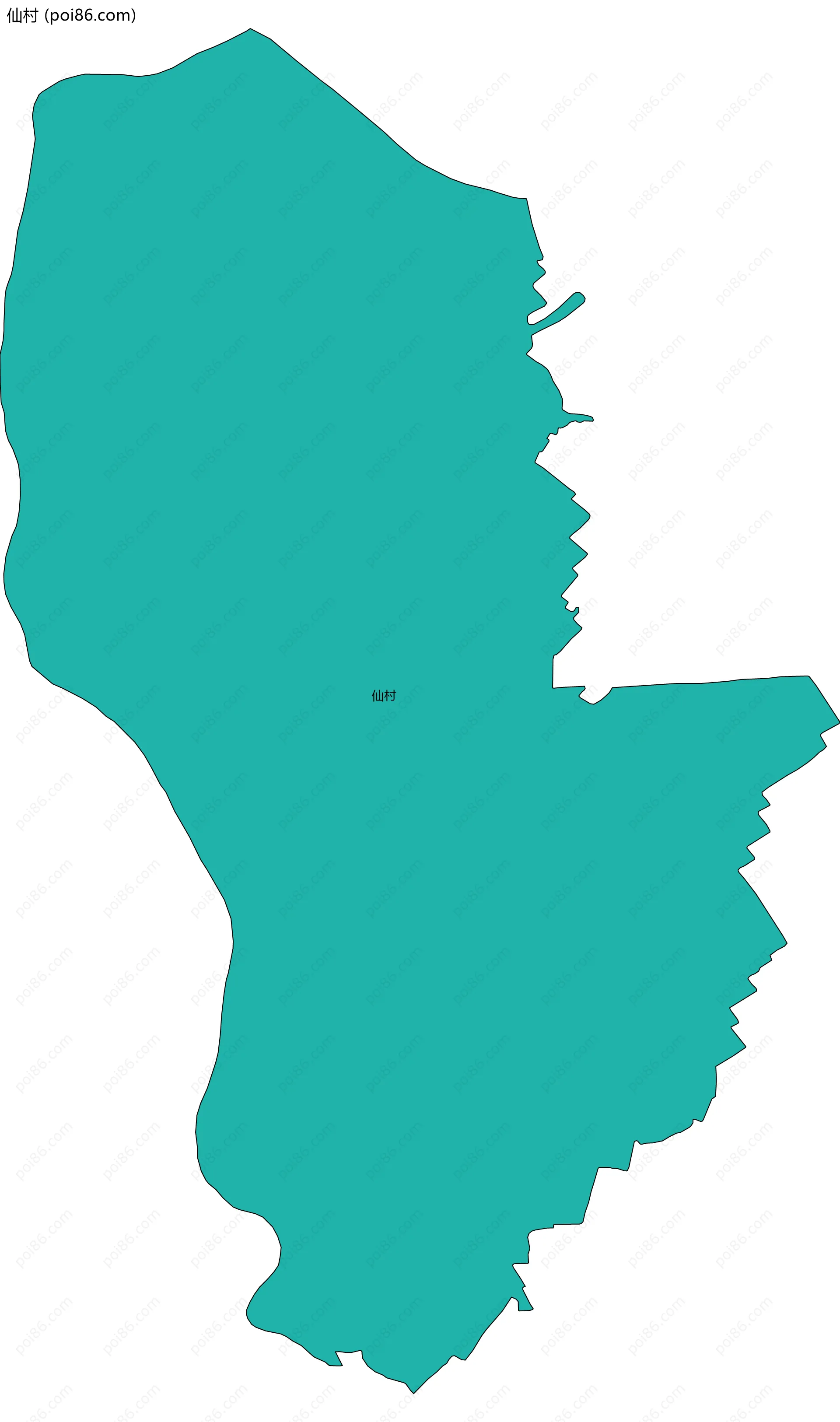仙村边界地图