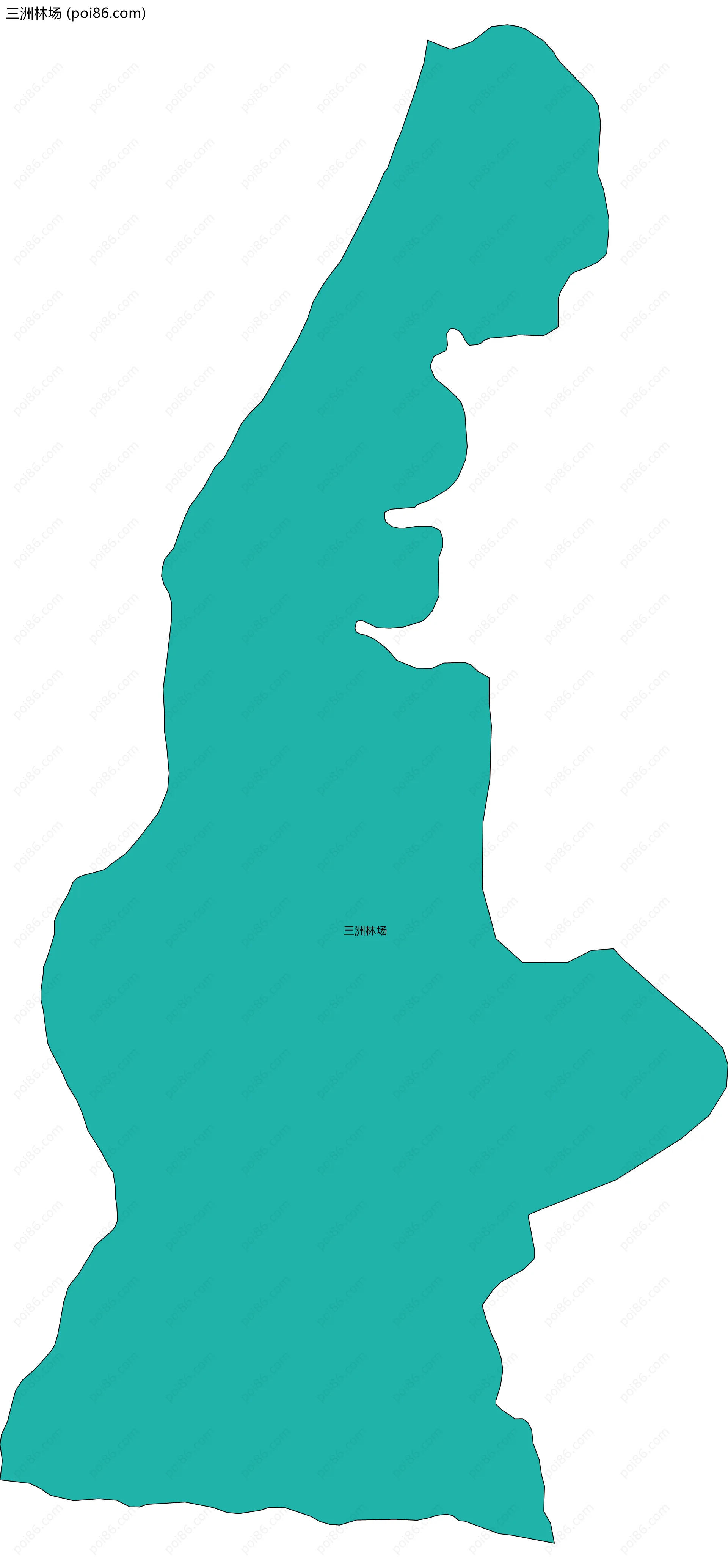 三洲林场边界地图