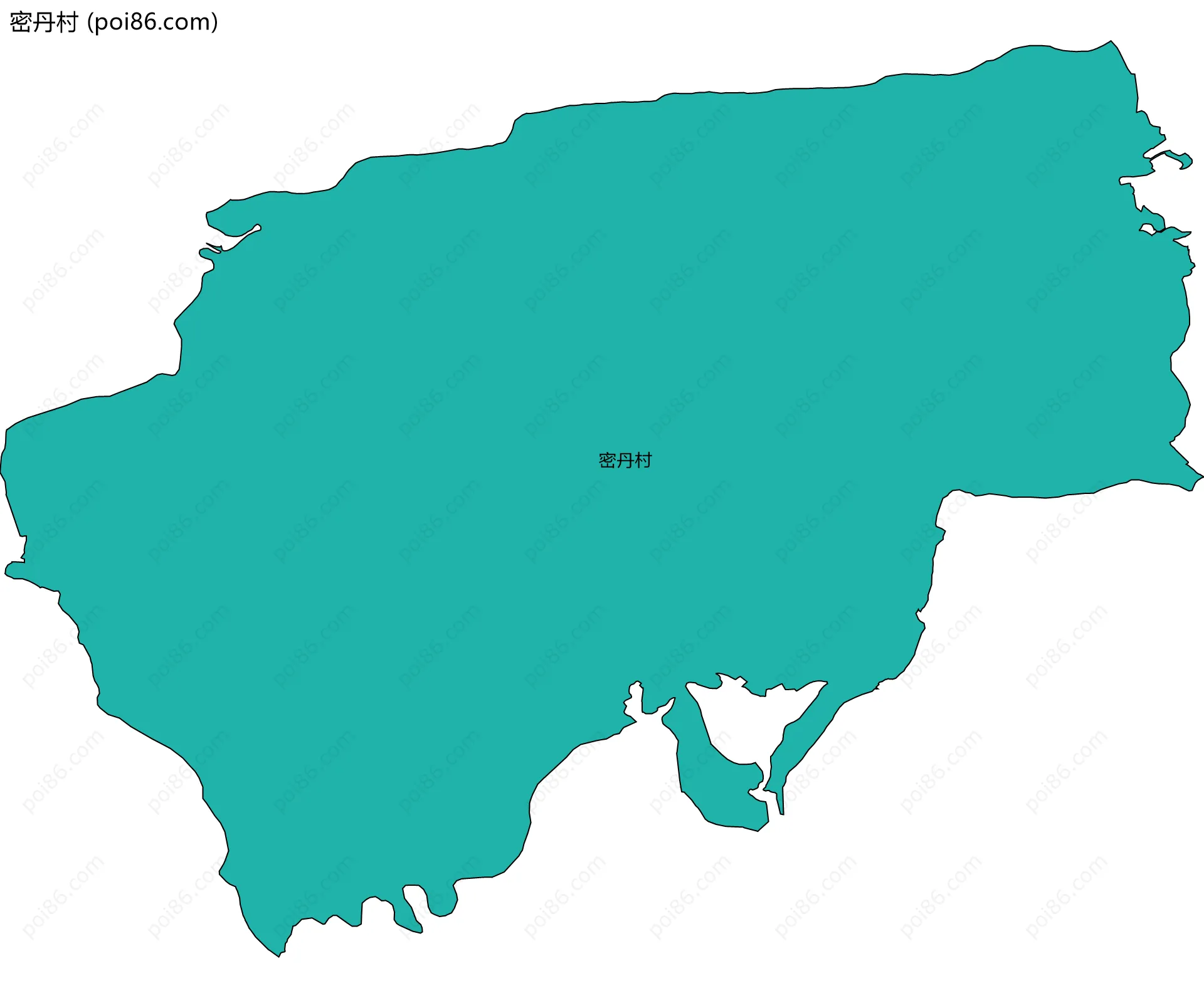 密丹村边界地图