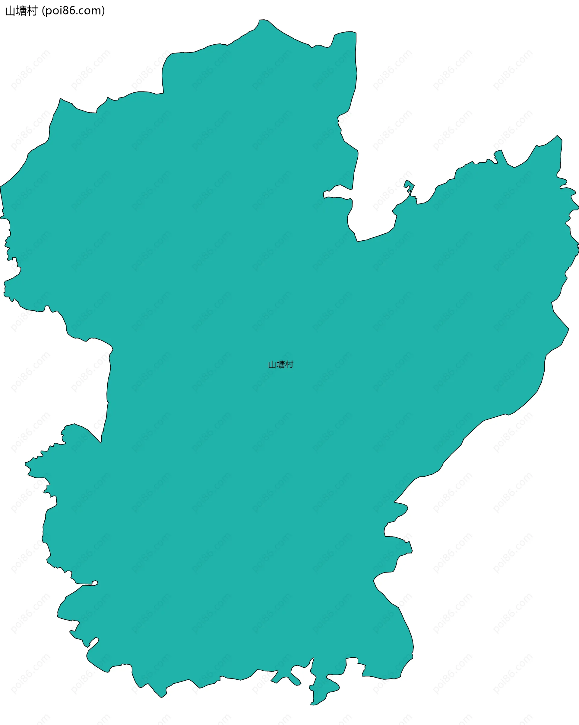 山塘村边界地图