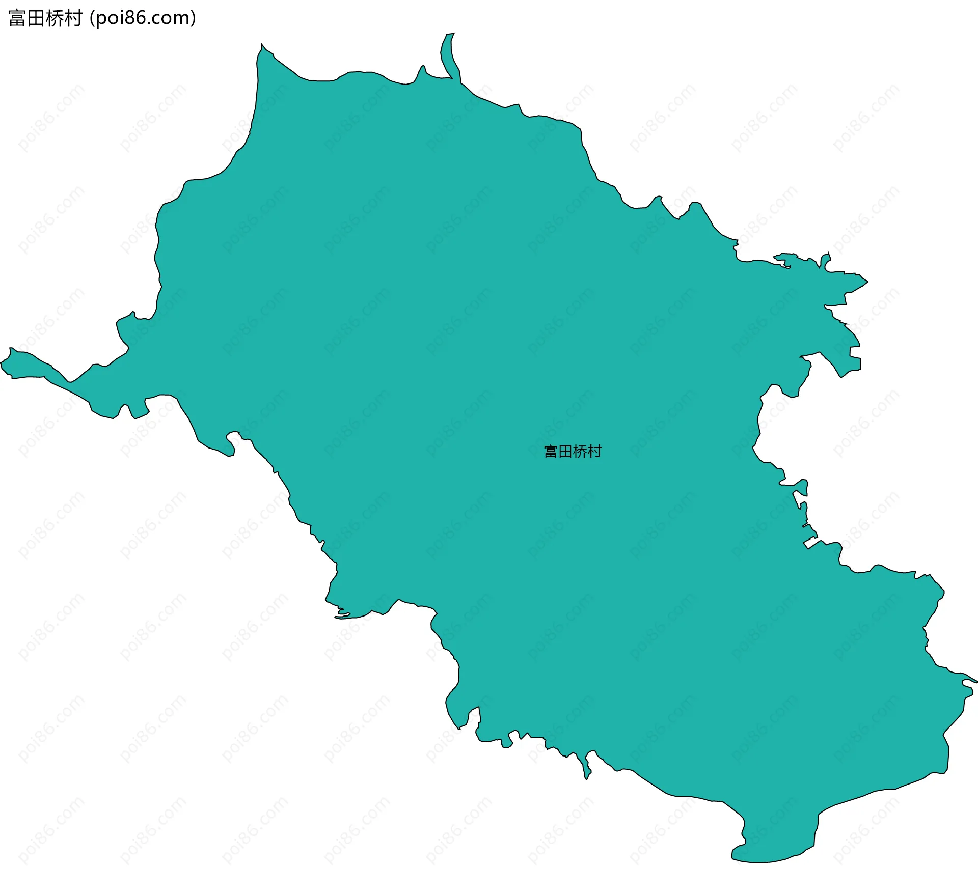 富田桥村边界地图