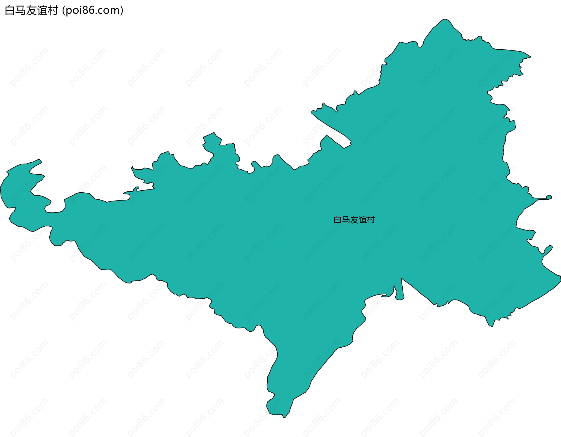 白马友谊村边界地图