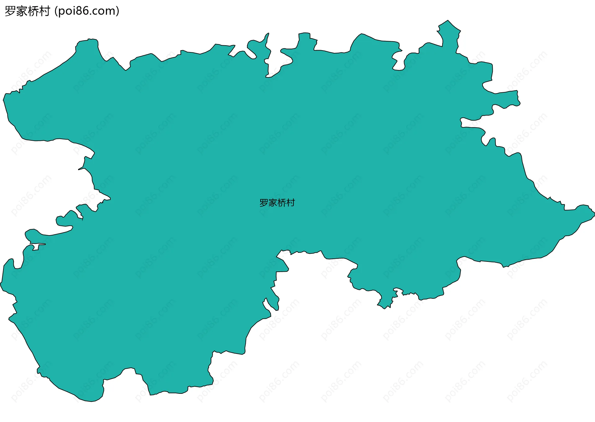罗家桥村边界地图